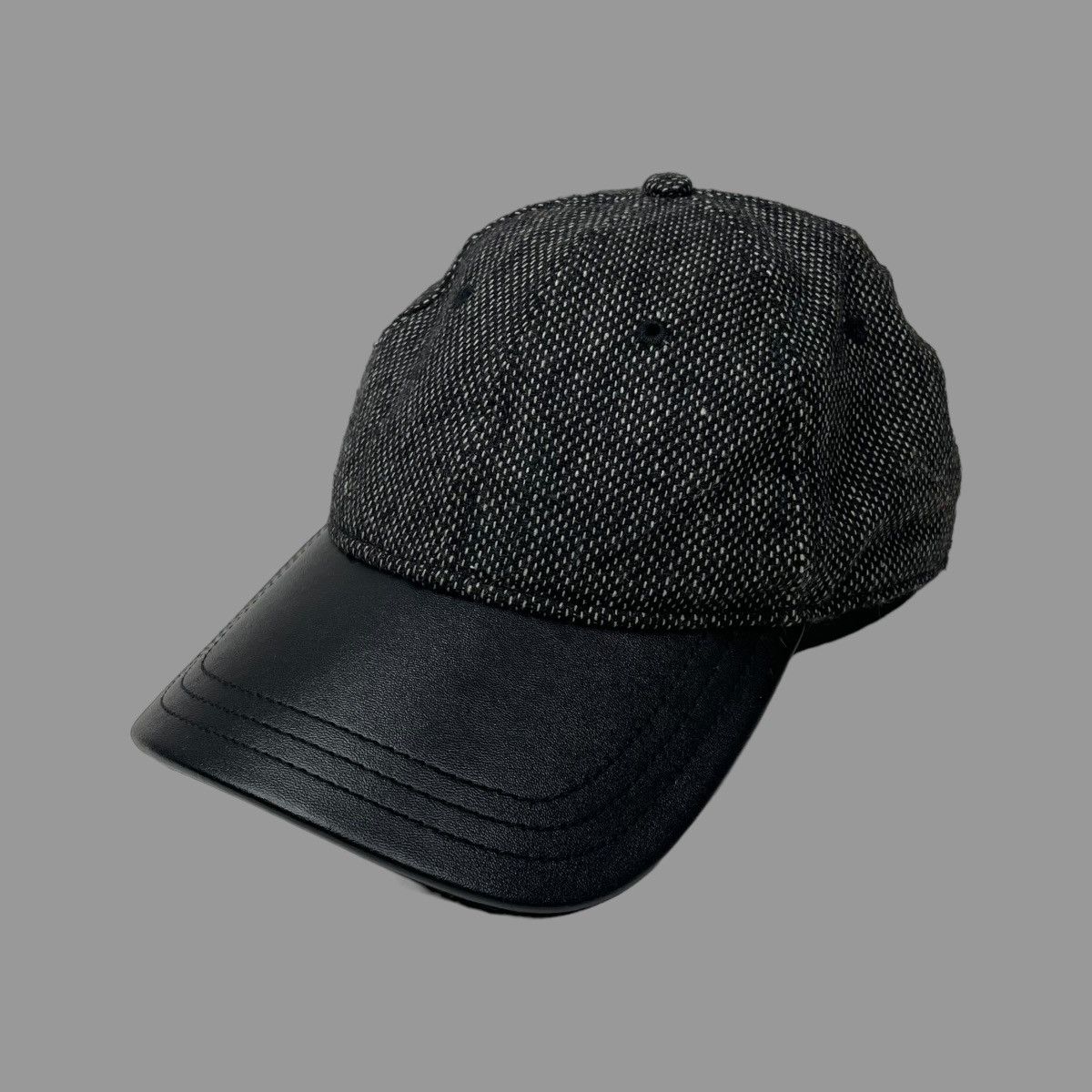 Vintage Vintage 90s wool leather cap Size ONE SIZE - 2 Thumbnail