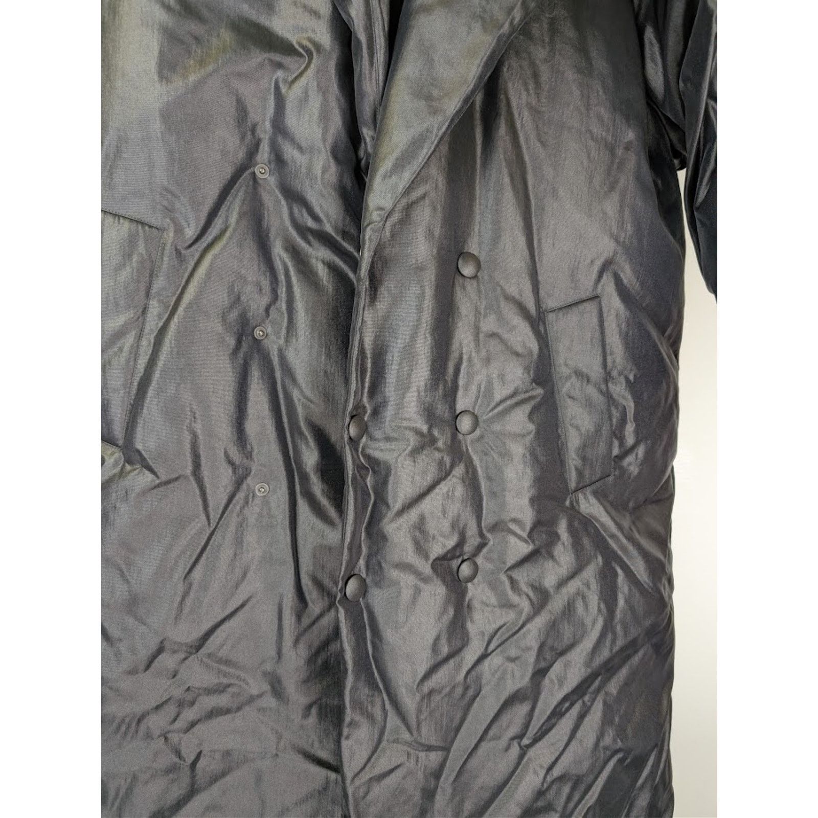 Saint Laurent Paris o1rshd1 Canvas Tech Maxi Coat in Black Size US L / EU 52-54 / 3 - 11 Thumbnail