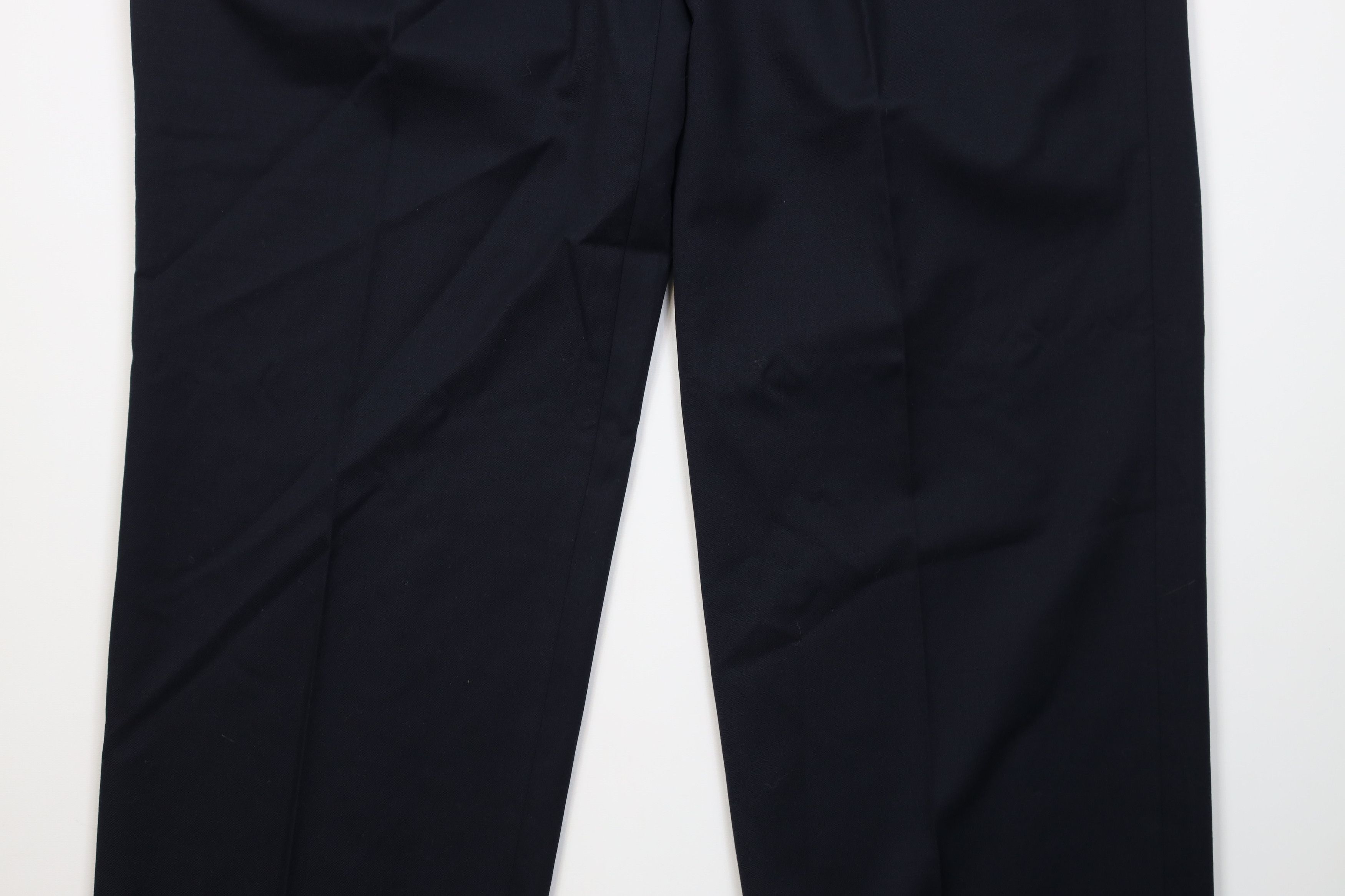 Vintage Vintage 90s Streetwear Wool Wide Leg Chino Pants Navy Blue Size US 38 / EU 54 - 3 Thumbnail