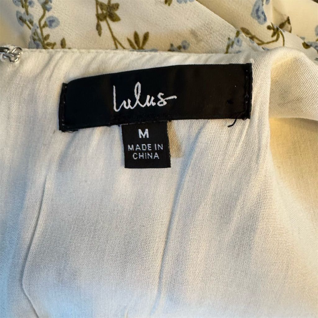 Lulus Lulus Women's M White Floral Bohemian Mini Dress Short Slee Size M / US 6-8 / IT 42-44 - 7 Thumbnail