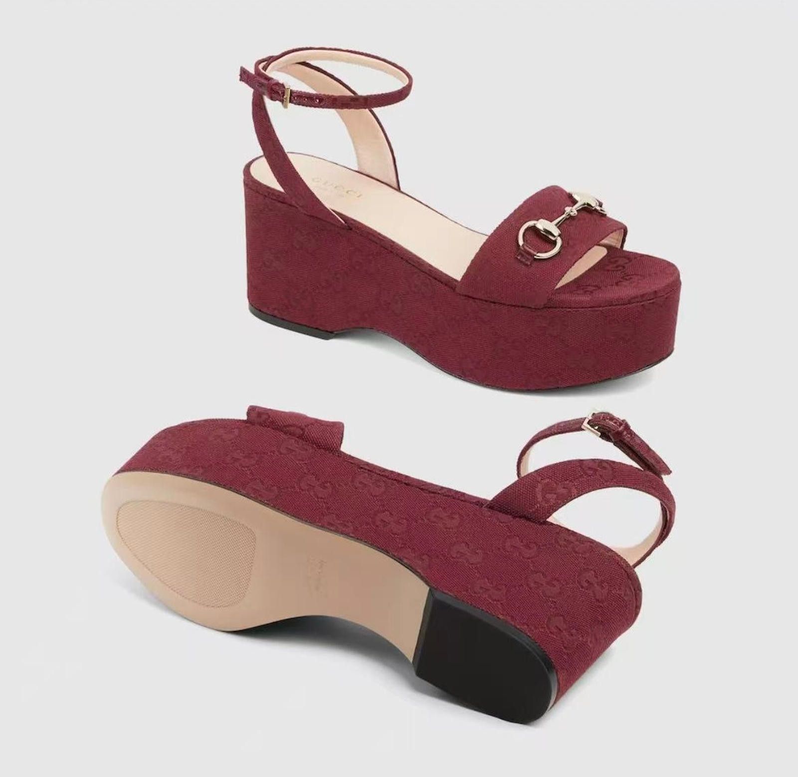 Gucci Gucci Horsebit GG platform Sandals Size US 7.5 / IT 37.5 - 2 Thumbnail