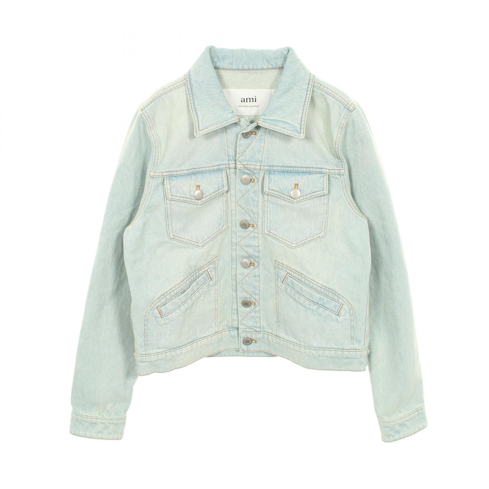 AMI Ami AMI Cotton Denim Jacket Textile Outerwear DUTY FREE for USA Size ONE SIZE - 1 Thumbnail