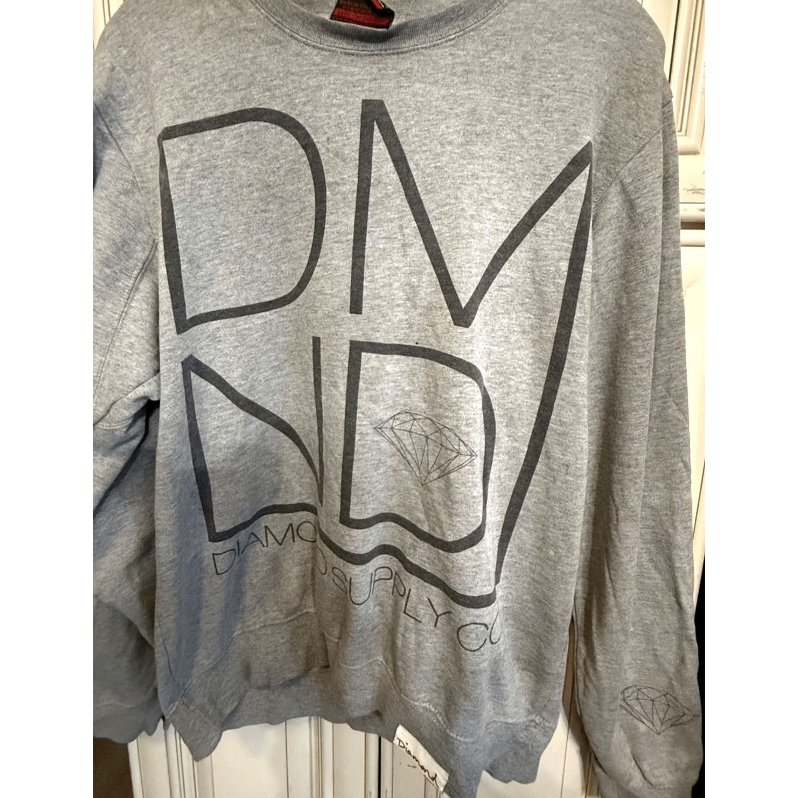 Diamond Supply Co. Diamond Supply Co. Men's Crewneck Heather Graphic Pullover Sweatshirt Gray Small Size US S / EU 44-46 / 1 - 3 Thumbnail