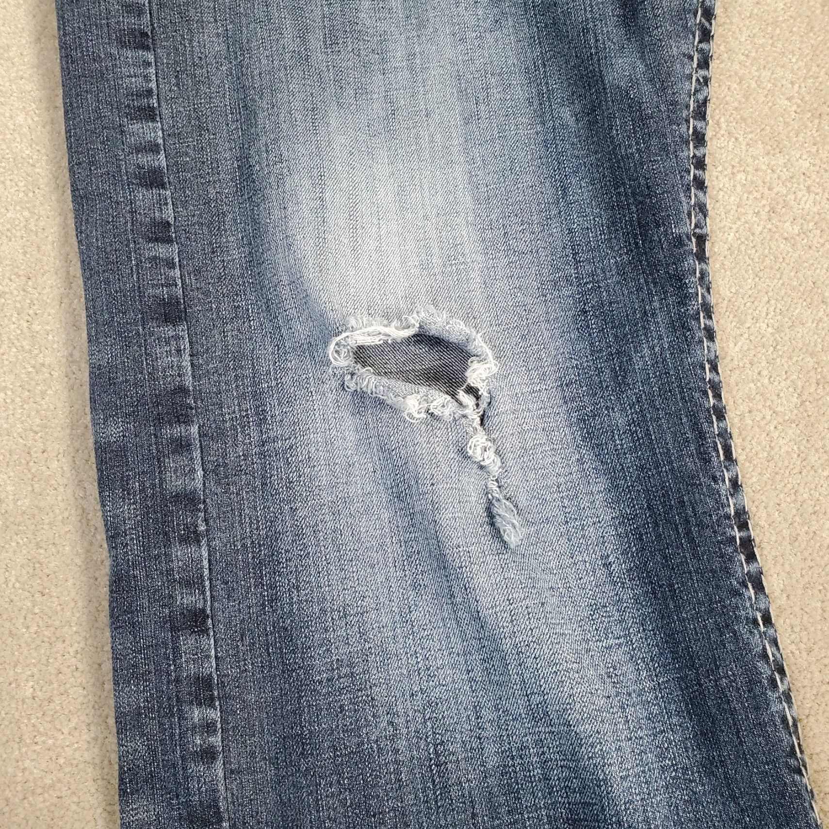 Wrangler Wrangler Jeans Mens 36x30 Blue Slim Straight Leg Medium Wash Rodeo 47 Rock Retro Logo Cowboy Southwest Pockets Mens Size US 36 / EU 52 - 3 Thumbnail