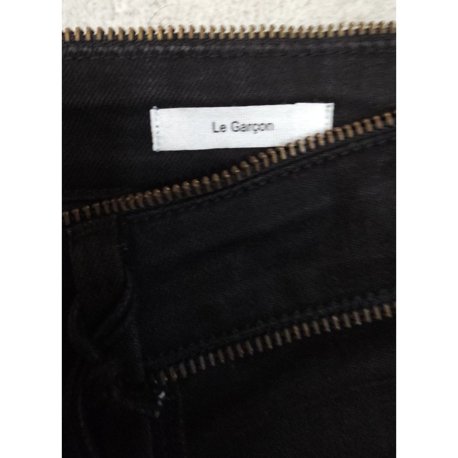 Frame Frame Le Garcon Zip Trim Dark Wash MidRise Boyfriend 27 W 31 Size 27" / US 4 / IT 40 - 6 Thumbnail