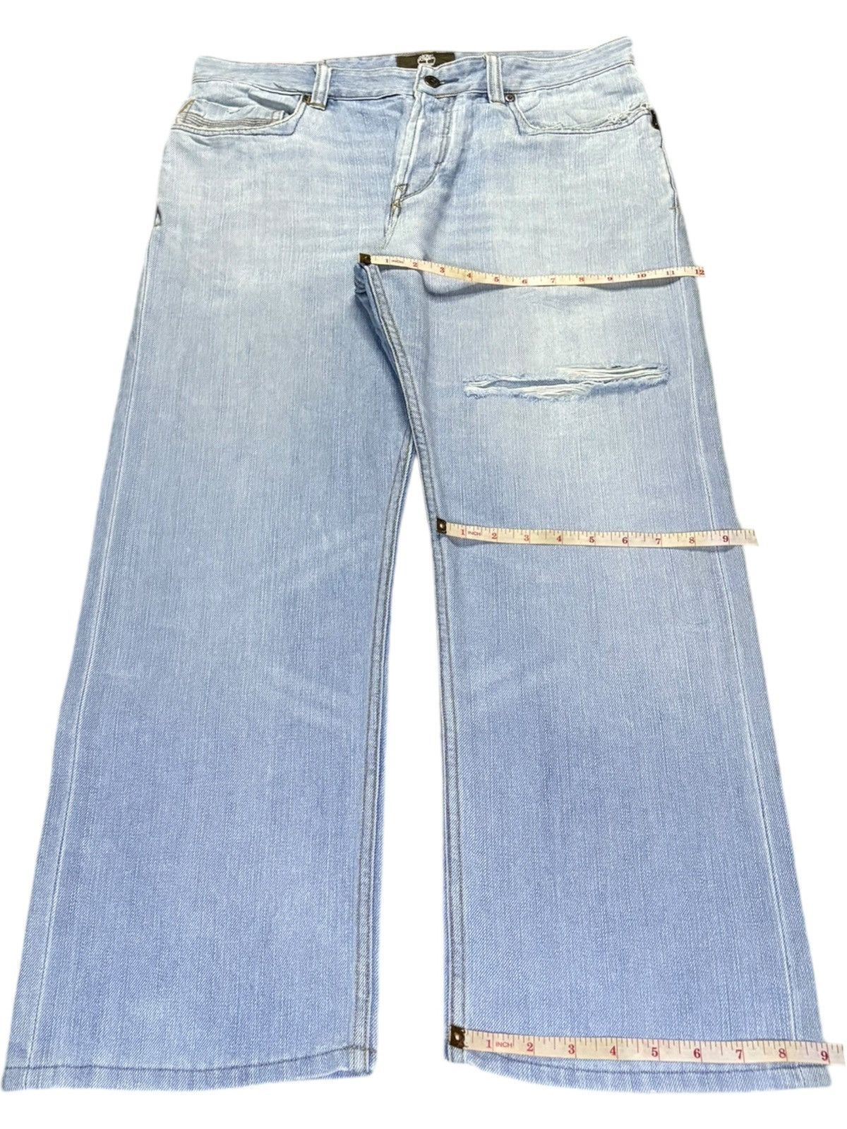 Timberland Vintage Timberland Faded Wash Distressed Baggy Jeans Size US 35 - 15 Thumbnail