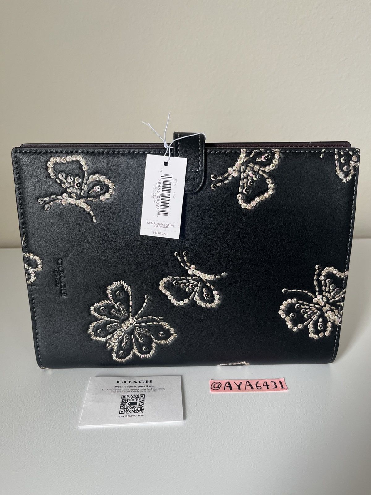 Coach Coach Notebook With Butterfly Print Size ONE SIZE - 2 Thumbnail