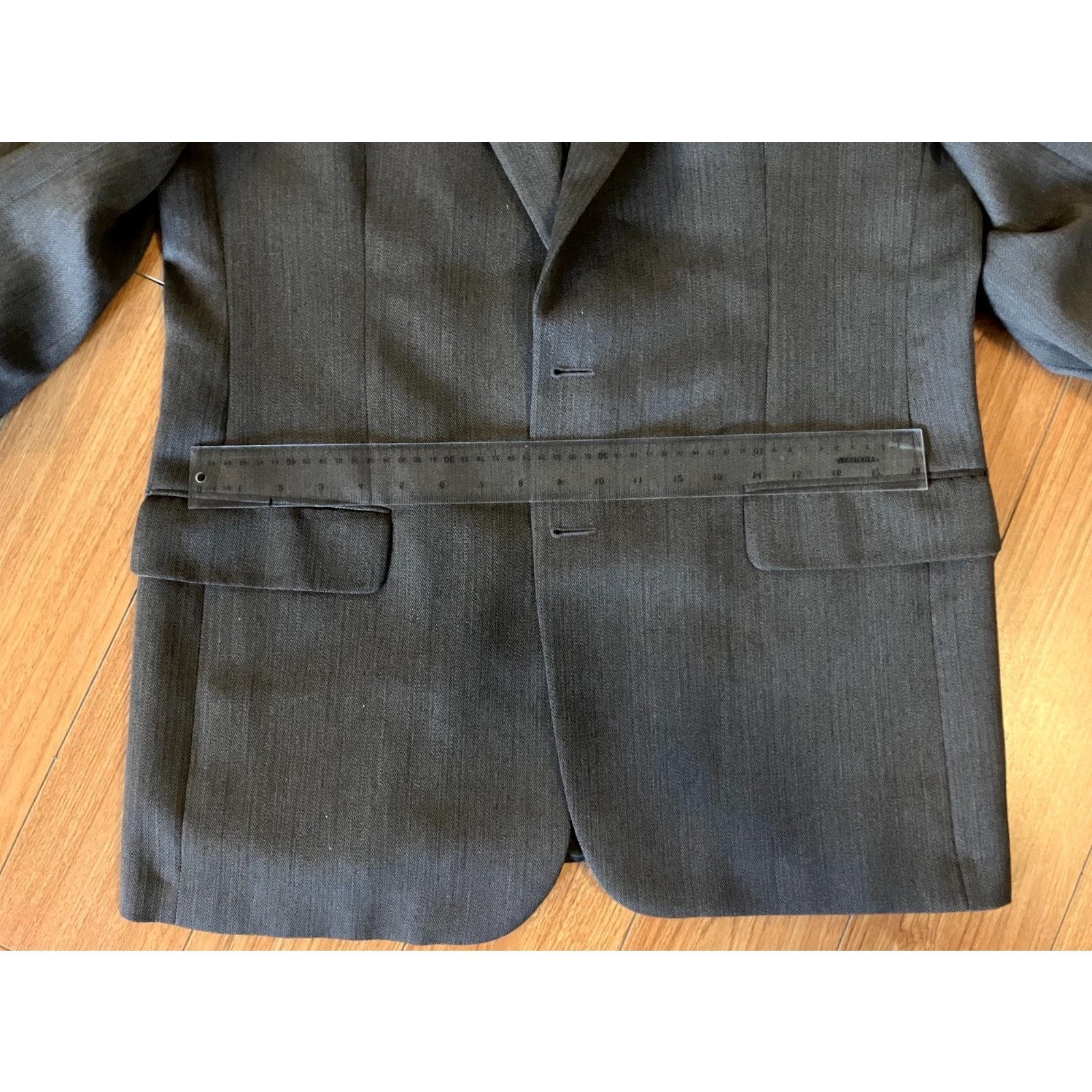 Joseph Abboud Vtg Joseph Abboud Suit 41L 100% Wool Charcoal - Nordstrom Size 40L - 4 Thumbnail