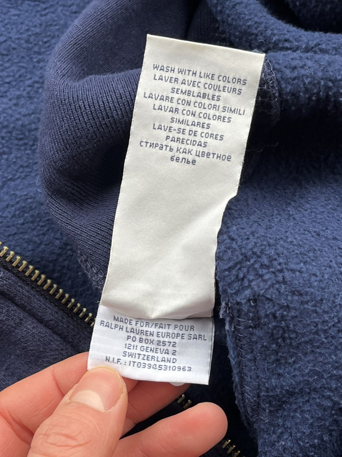 Polo Ralph Lauren × Vintage Vintage Polo Ralph Lauren Cotton Zip Up Faded Hoodie Blue Size US M / EU 48-50 / 2 - 9 Thumbnail
