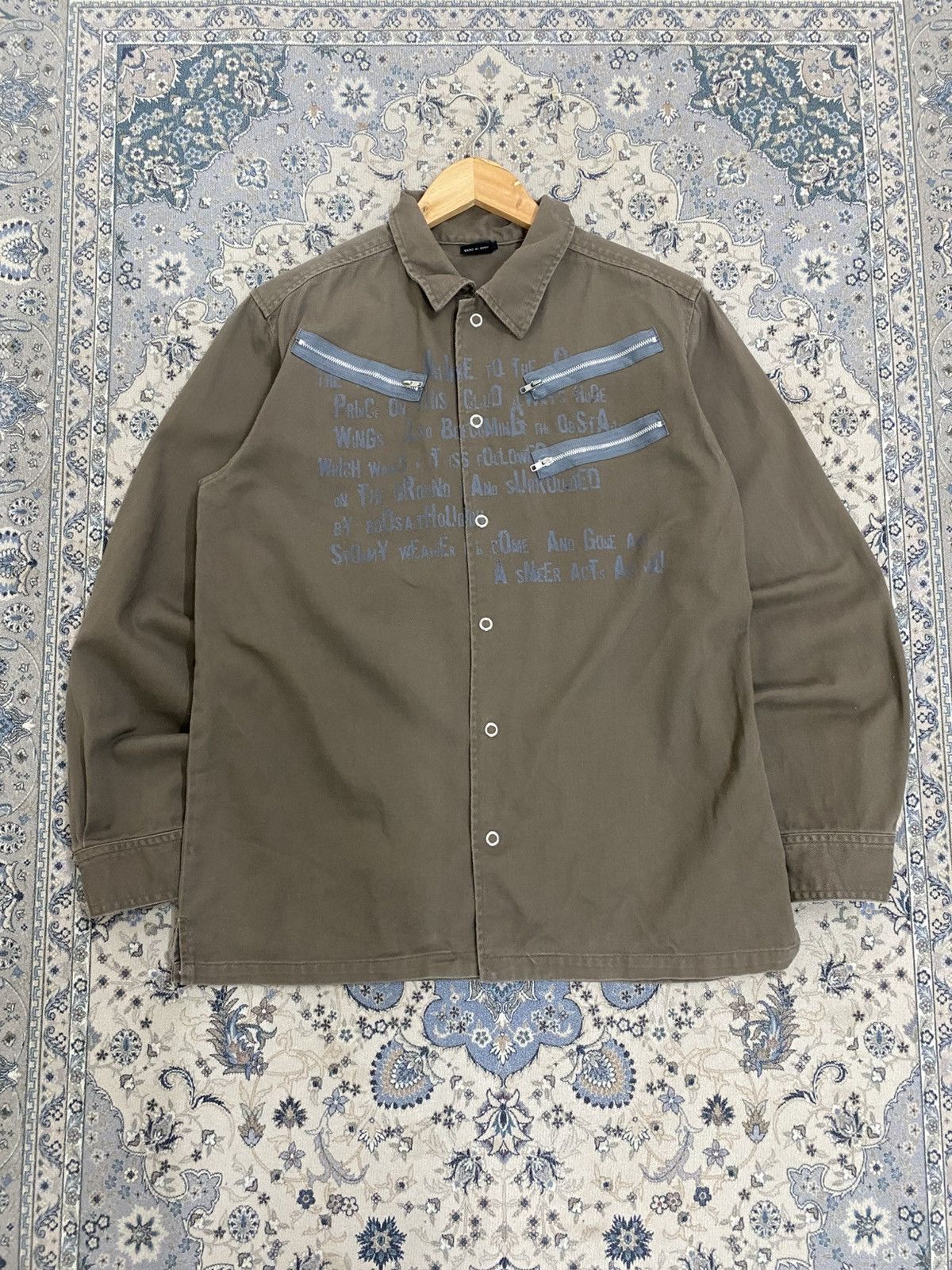 Hysteric Glamour BADGER APHEX TWINS SNAP BUTTON CANVAS SHIRT LGB GRUNGE Size US L / EU 52-54 / 3 - 1 Thumbnail