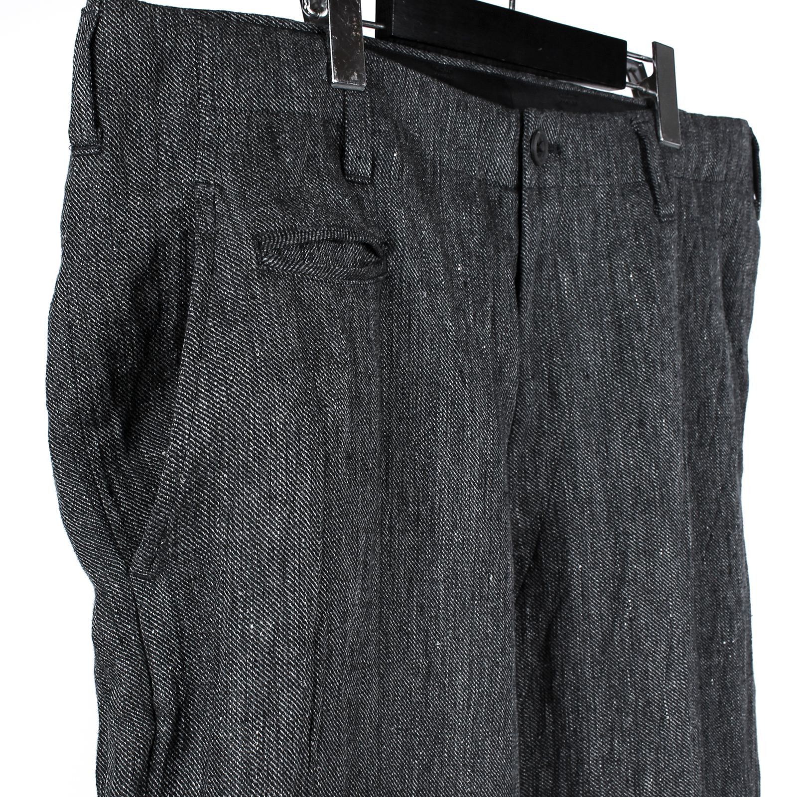 Yohji Yamamoto Yohji Yamamoto Pour Homme - FLAX TOP GABARDINE SLIM PANTS Size US 30 / EU 46 - 15 Thumbnail