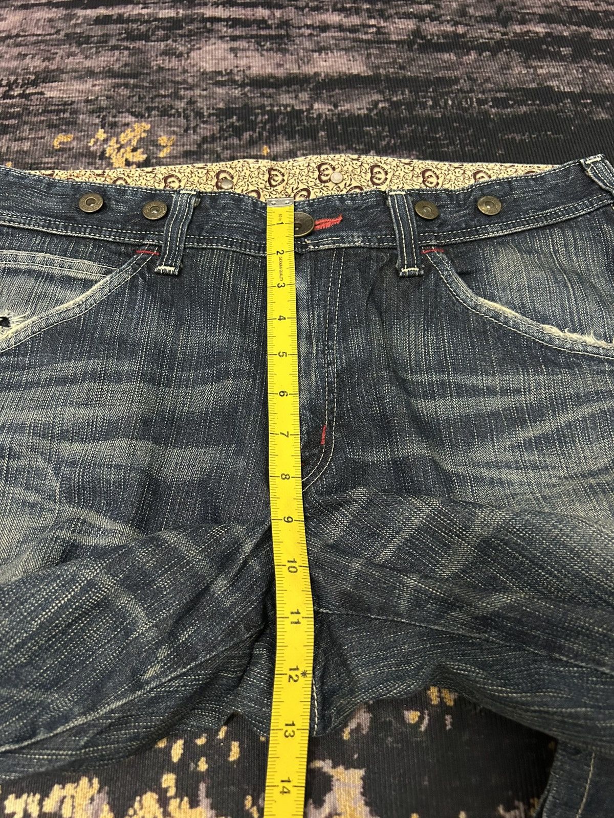 Edwin Vintage Wash Edwin 503 Blue Trip Distressed Carpenter Jeans Size US 34 / EU 50 - 19 Thumbnail