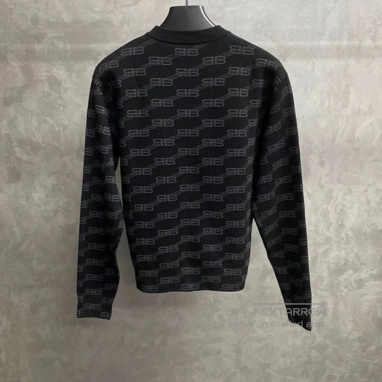 Balenciaga Balenciaga Black Logo Knit Sweater. Size US M / EU 48-50 / 2 - 2 Thumbnail