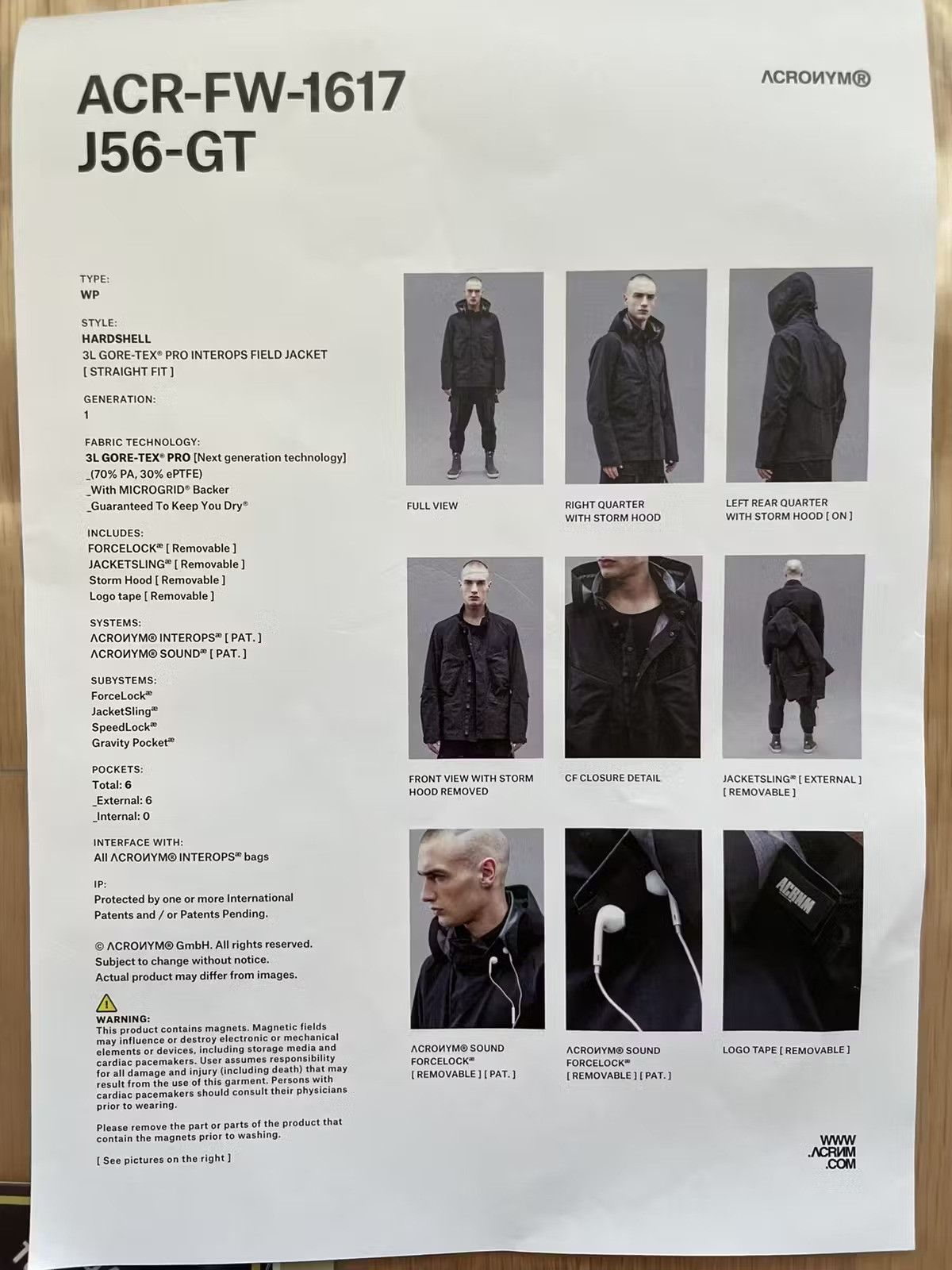 Acronym Acronym J56-GT (Gen 1) Size US S / EU 44-46 / 1 - 9 Thumbnail