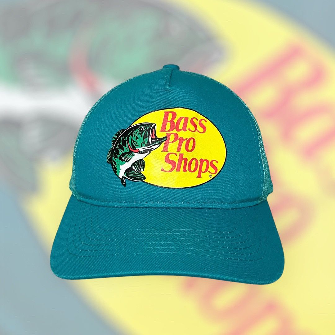 Bass Pro Shops Bass Pro Shops Fishing Trucker Hat Mesh Cap SnapBack - Teal Size ONE SIZE - 1 Thumbnail