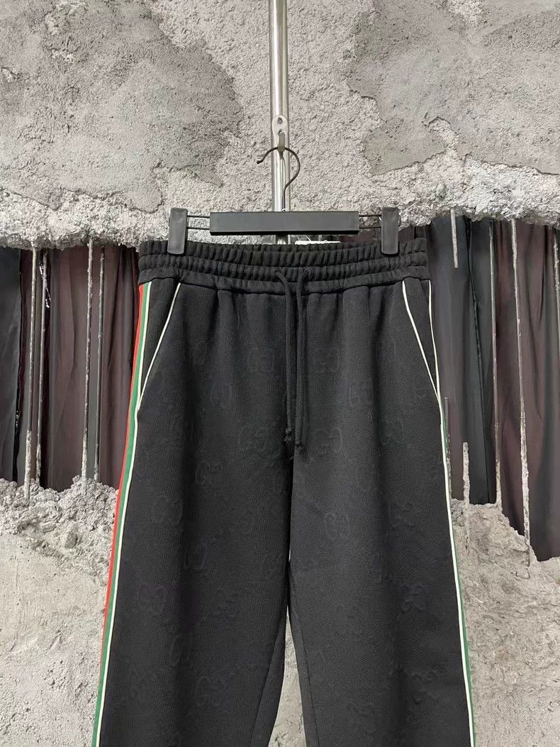 Gucci Gucci Black Patterned Long Pants with Stripes-2505 Size US 26 / EU 42 - 3 Thumbnail