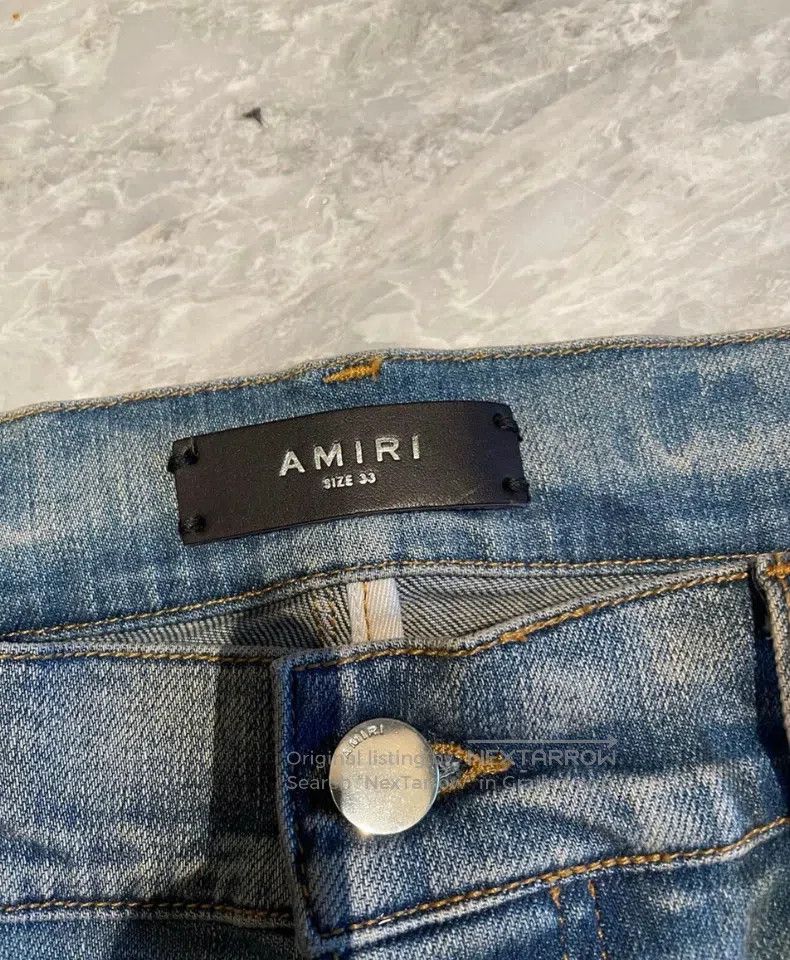 Amiri Amiri Size 33 Pink patterned denim jeans Size US 33 - 2 Thumbnail