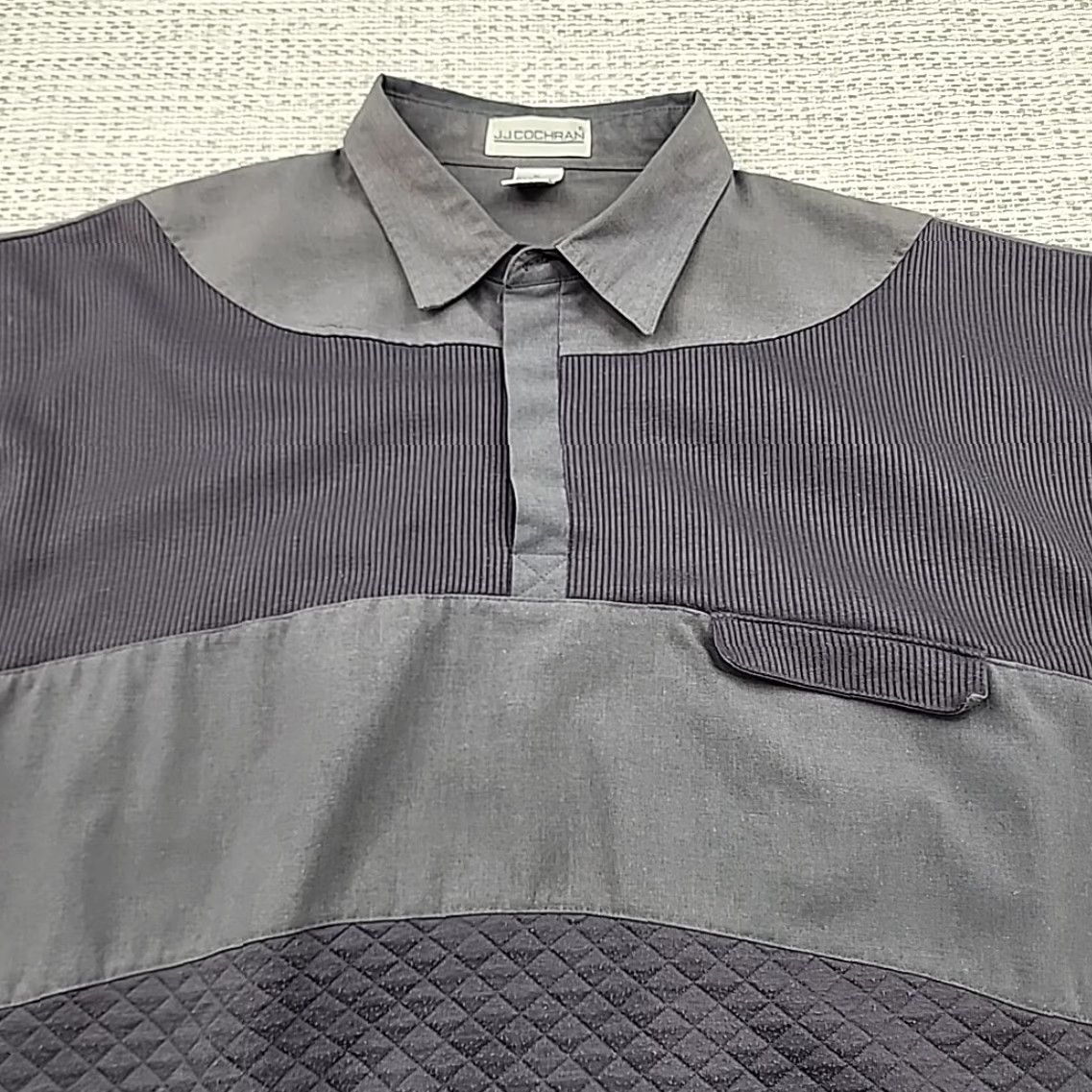 Vintage VINTAGE JJ Cochran Polo Shirt Long Sleeve Mens XL Dark Gray 80s Dad Grandpa Shirt Size US XL / EU 56 / 4 - 4 Thumbnail