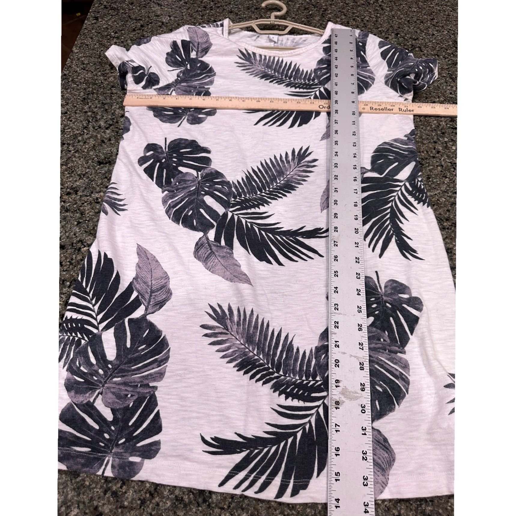 Old Navy Old Navy Dress Womens XL Palm Leaves Cotton Blend Tropical Print Tee Shirt Size XL / US 12-14 / IT 48-50 - 3 Thumbnail