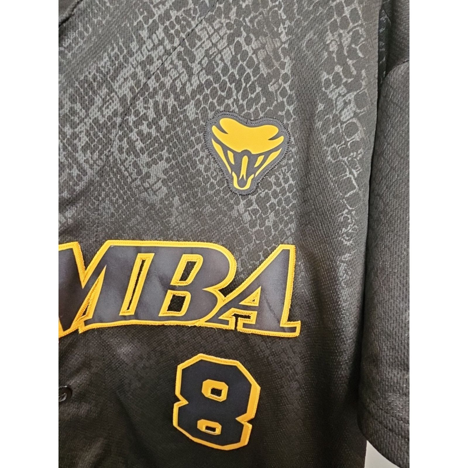 Other Kobe Bryant Black Mamba Baseball Jersey Men’s XL Lakers SGA Size US XL / EU 56 / 4 - 6 Thumbnail