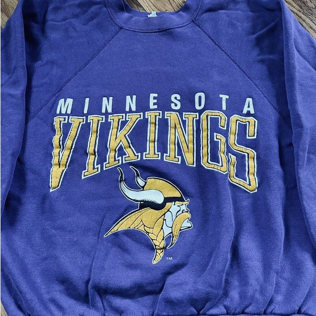 NFL × Vintage Vintage ARTEX Now for Ladies MINNESOTA VIKINGS Sweatshirt L Size L / US 10 / IT 46 - 2 Thumbnail