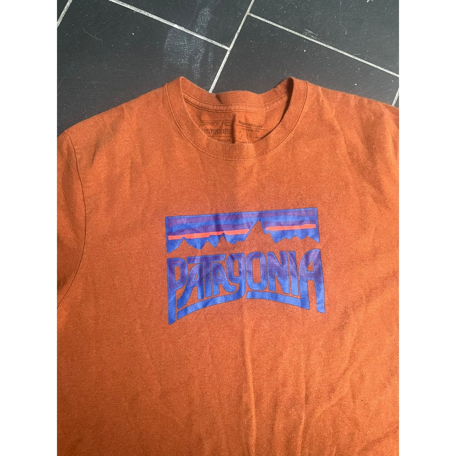 Patagonia Patagonia Clay Orange Logo Tshirt 2010 Size Medium Size US M / EU 48-50 / 2 - 1 Thumbnail