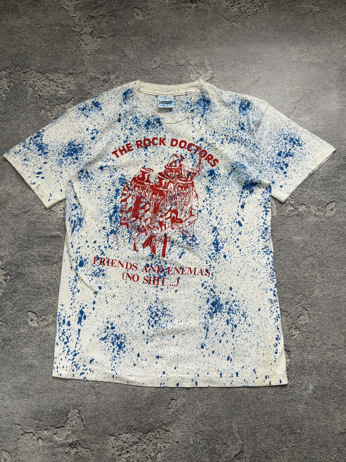 Vintage Vtg 90s Screen Stars The Rock Doctors Splatter T-Shirt M Size US M / EU 48-50 / 2 - 1 Thumbnail