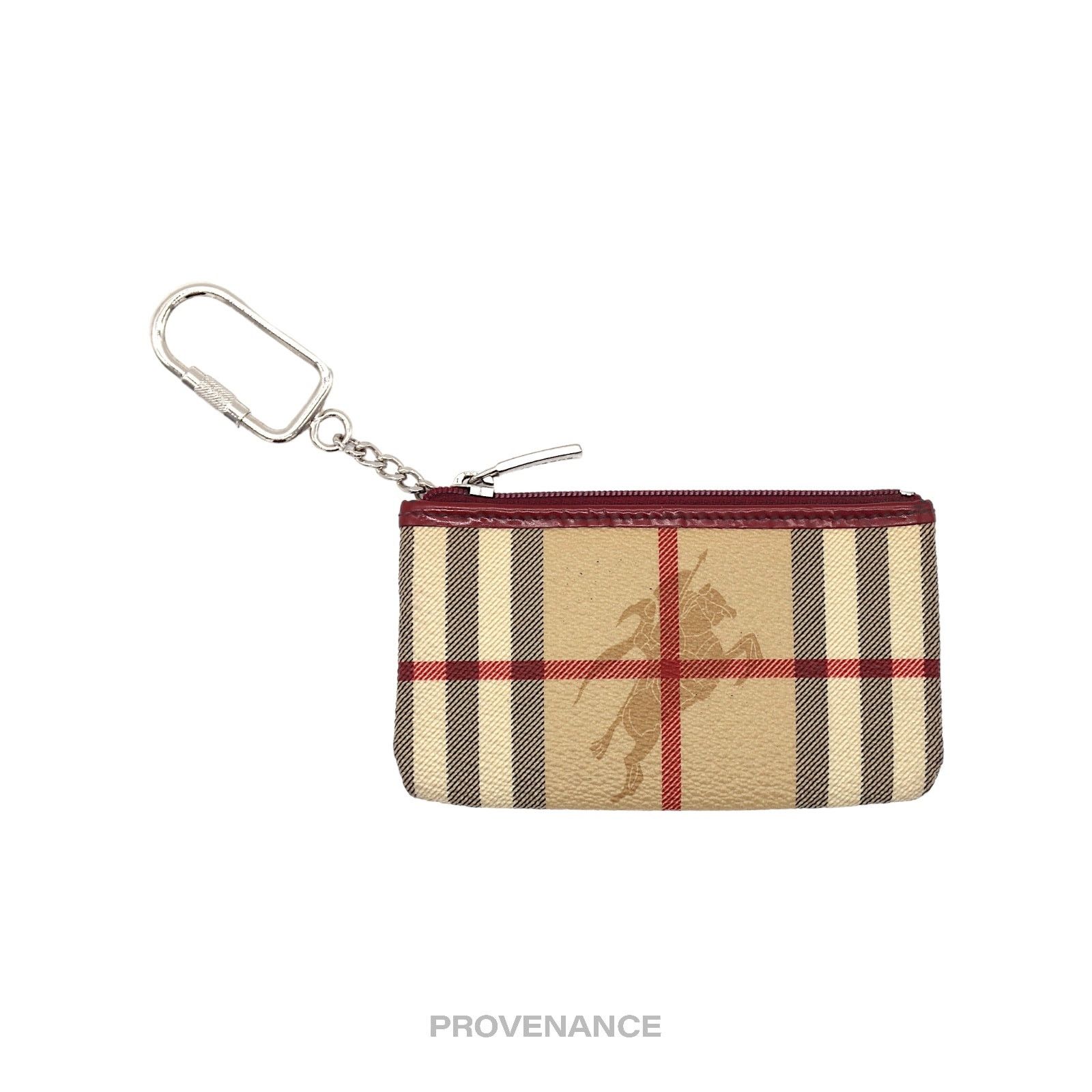 Burberry Key Pouch Cles - Haymarket Check Red, Women's