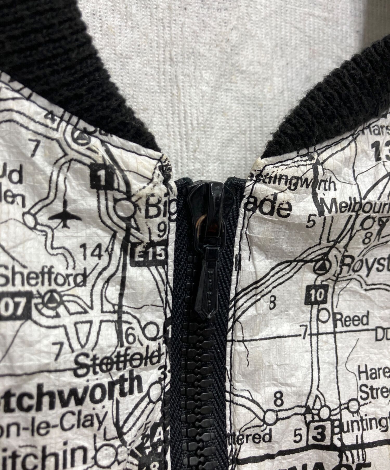Number (N)ine NUMBER (N)INE Paper Map Full ZipvBlouson Jacket White 34 Size US L / EU 52-54 / 3 - 8 Thumbnail
