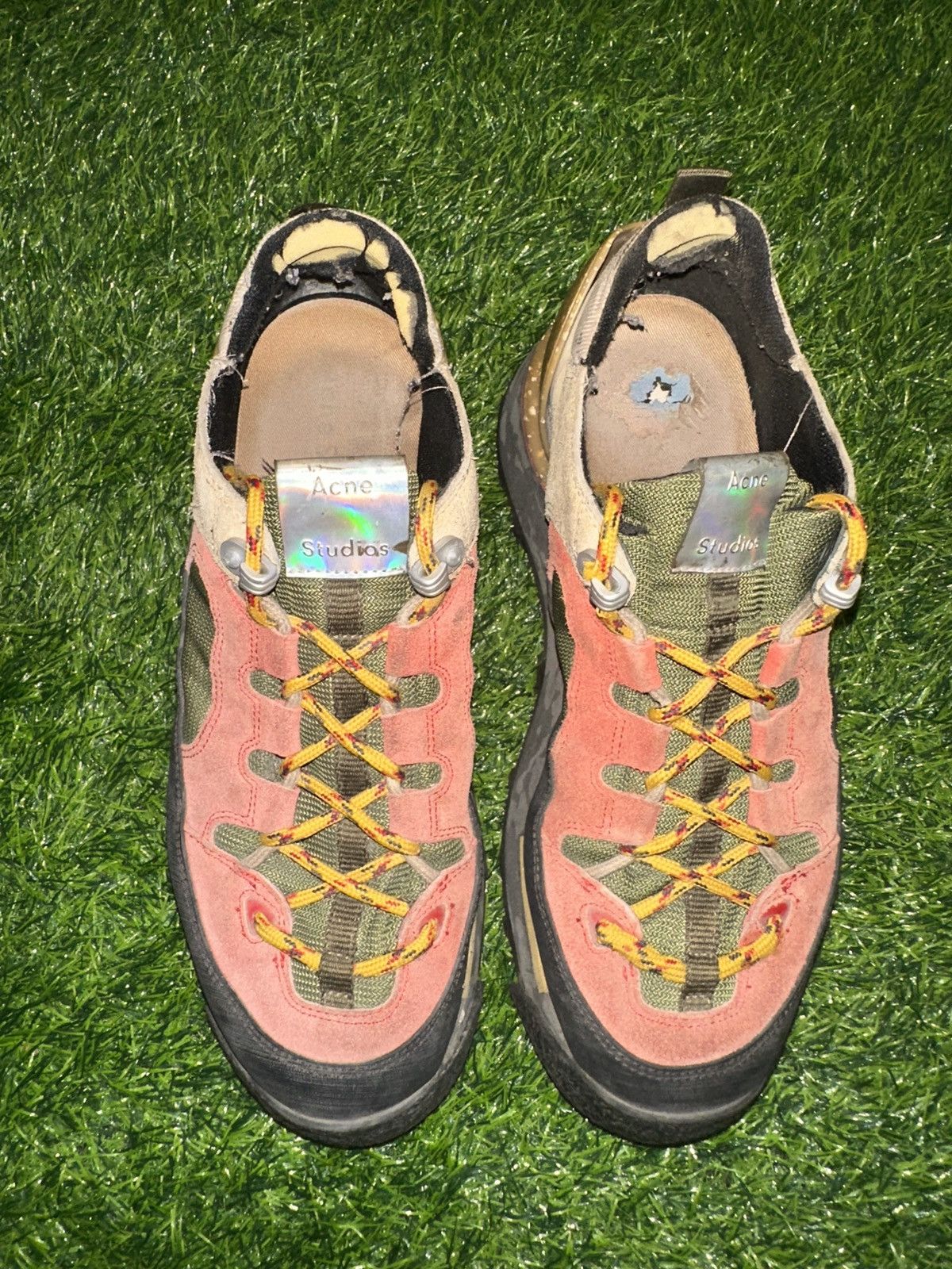 Acne Studios Acne studios Berton Rubber-Trimmed Suede And Canvas Sneakers Size US 10 / EU 43 - 3 Thumbnail