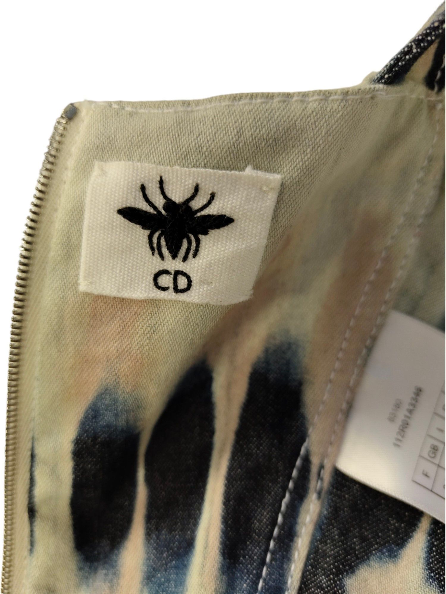 Dior Denim Tie-Dyed Print Midi Dress With Ruffles Detail Size XS / US 0-2 / IT 36-38 - 5 Thumbnail
