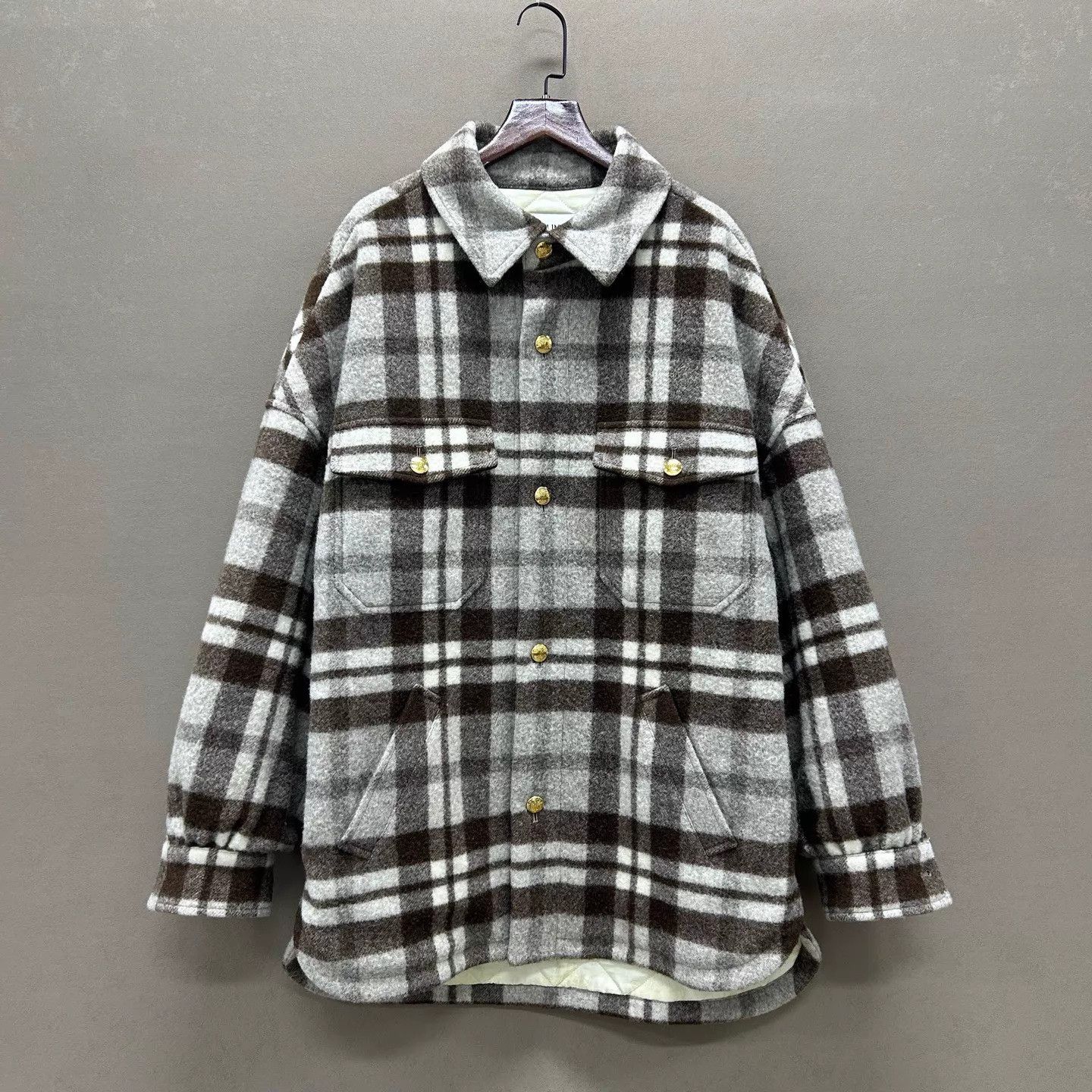 Celine Celine NWT Checkered Lapel Shirt-Style Jacket 34 Size XXS / US 00 / IT 34 - 1 Thumbnail