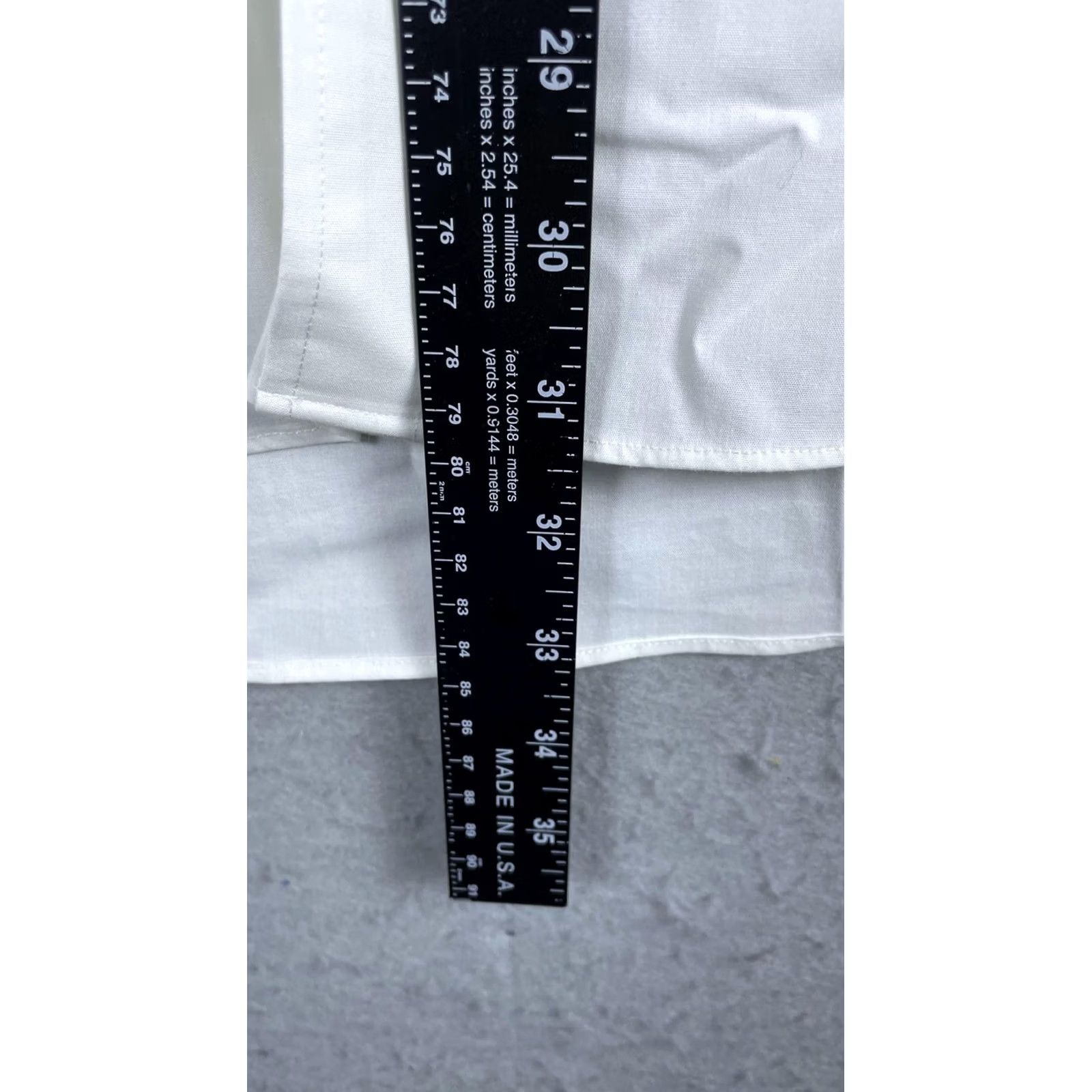 Ralph Lauren Lauren Ralph Lauren Dress Shirt Mens 17 34/35 White Slim Fit Non-Iron Stretch Shirt Size 46R - 4 Thumbnail