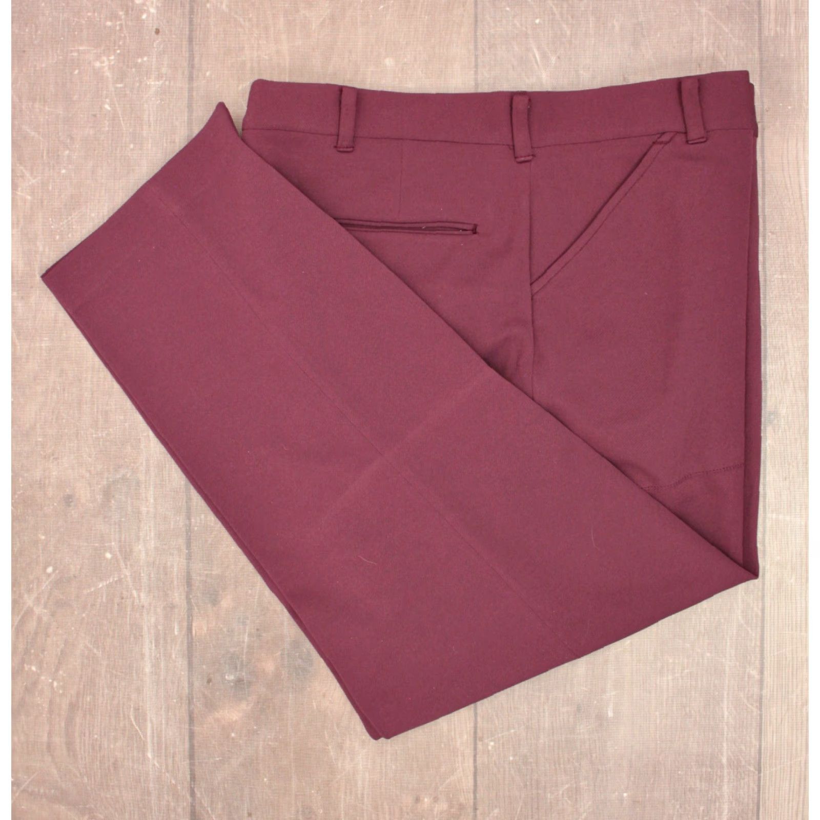 Vintage VINTAGE Men's VTG NOS 1970s Purple Polyester Pants Sz 38x28 70s Size US 38 / EU 54 - 2 Thumbnail