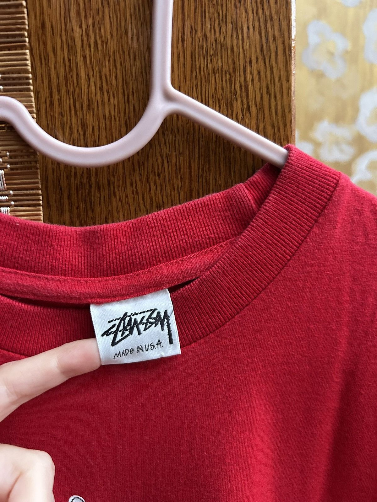 Stussy Vintage 90s Stussy 80 Logo Red Tee Made In USA Size XS Size US XS / EU 42 / 0 - 6 Thumbnail