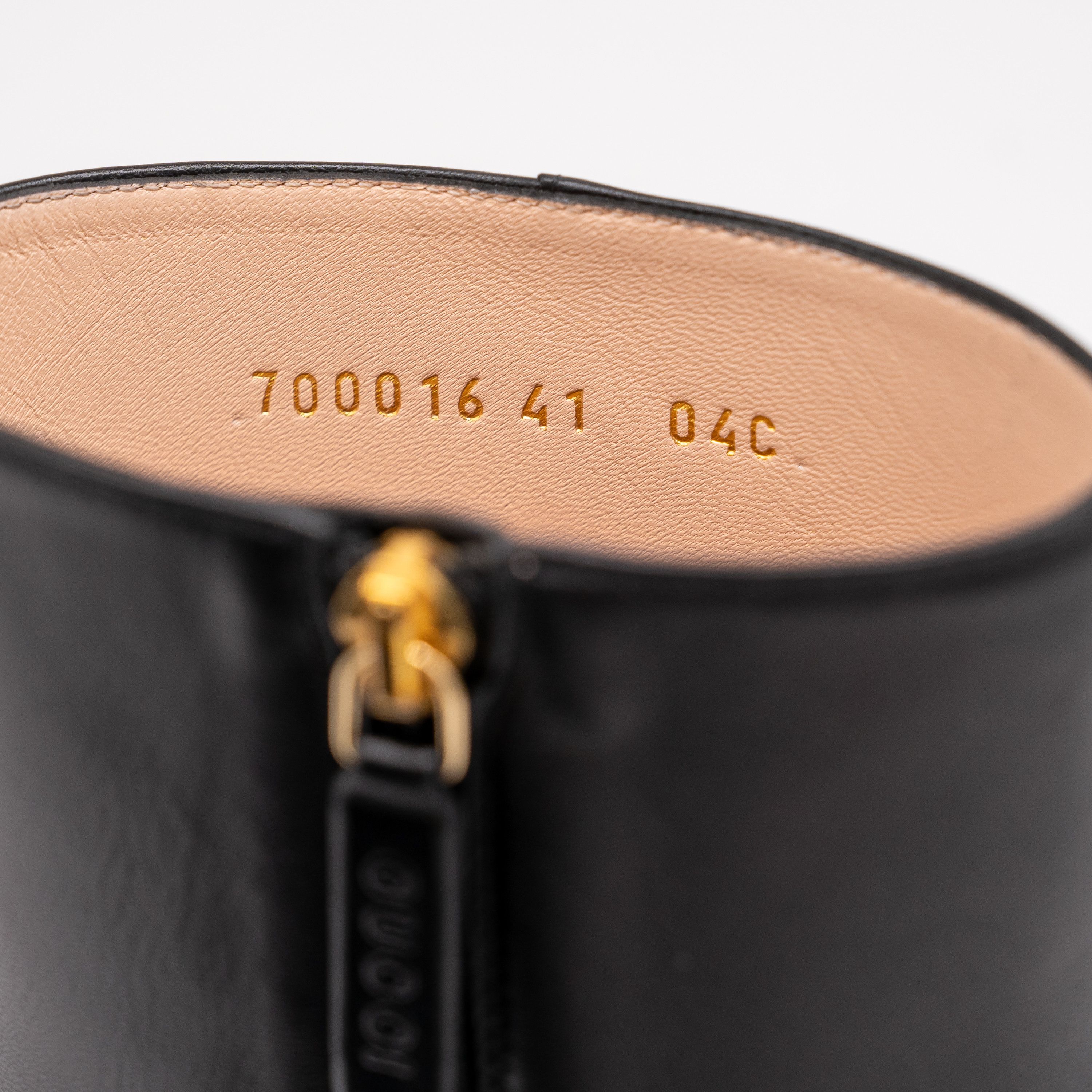 Gucci 41G 11 US Gucci GG Blondie Black Leather Ankle Boots Gold Size US 11 / IT 41 - 12 Thumbnail