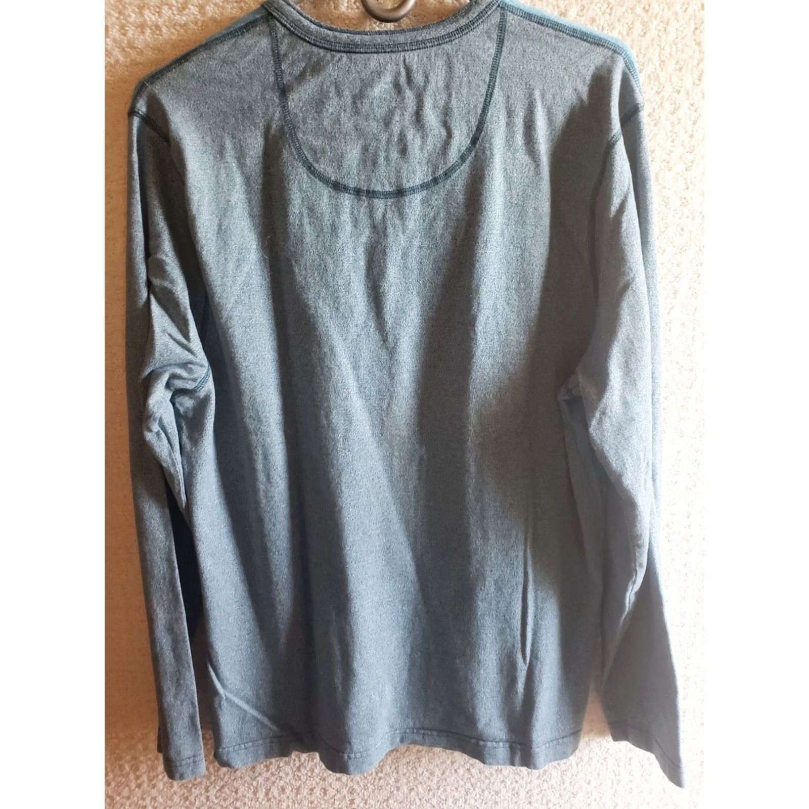 Vintage Ocean & Coast Blue On Blue LONG SLEEVE SHIRT Henley L Men Regular Size US L / EU 52-54 / 3 - 4 Thumbnail
