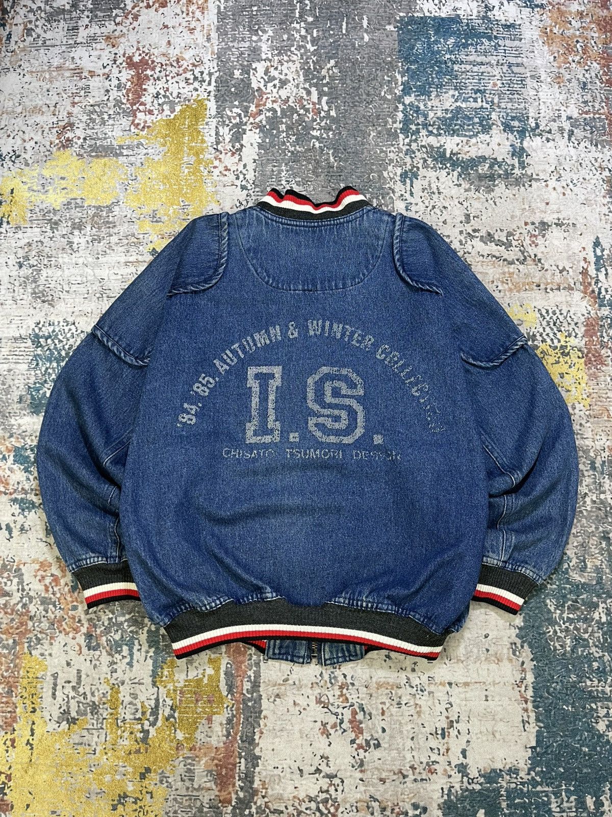 Issey Miyake Vtg 80s Issey Miyake 84,85 AW Collection Denim Bombers Size US L / EU 52-54 / 3 - 1 Thumbnail