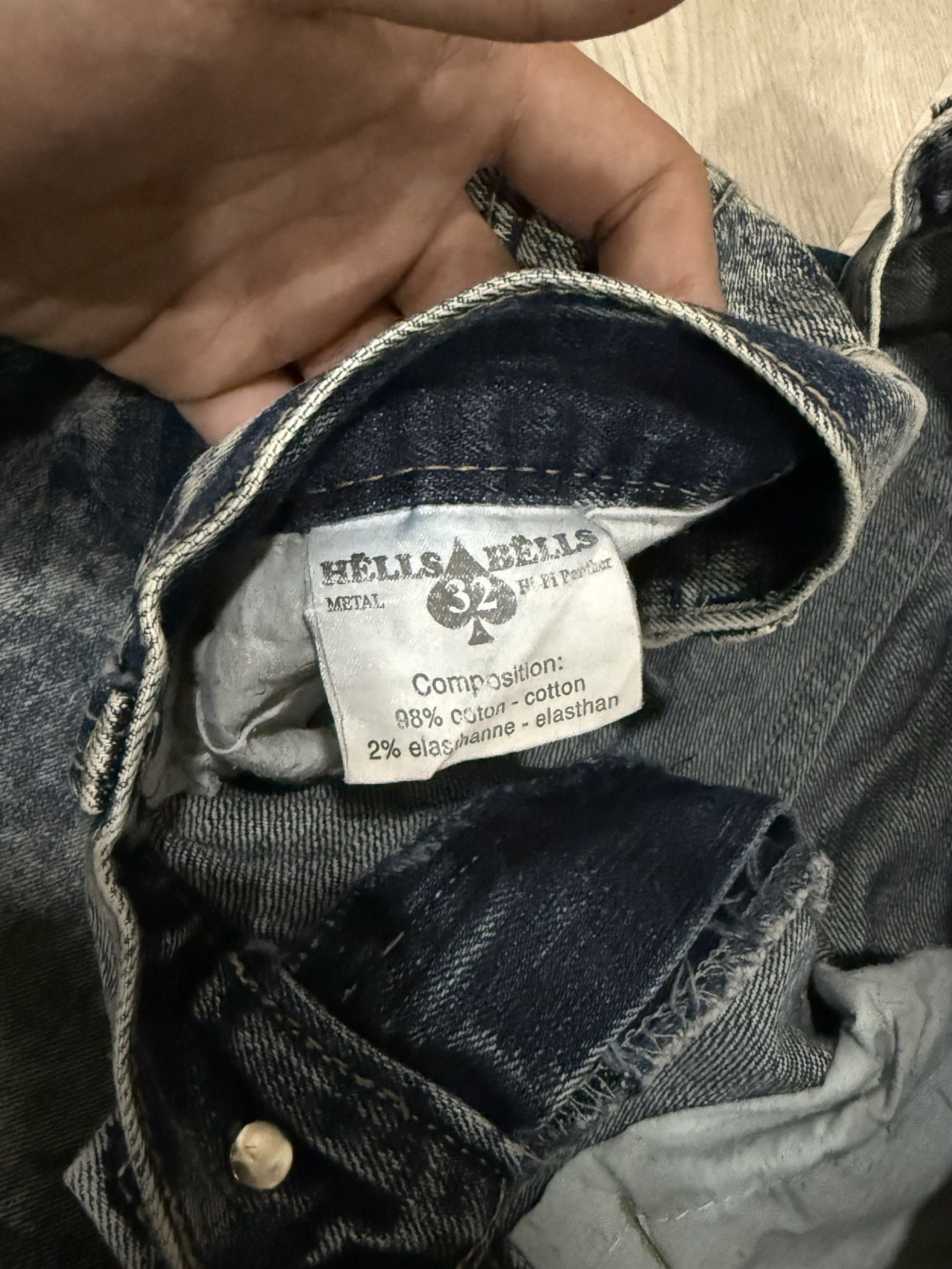 Japanese Brand Hells Bells Designer Denim Size US 30 / EU 46 - 8 Thumbnail