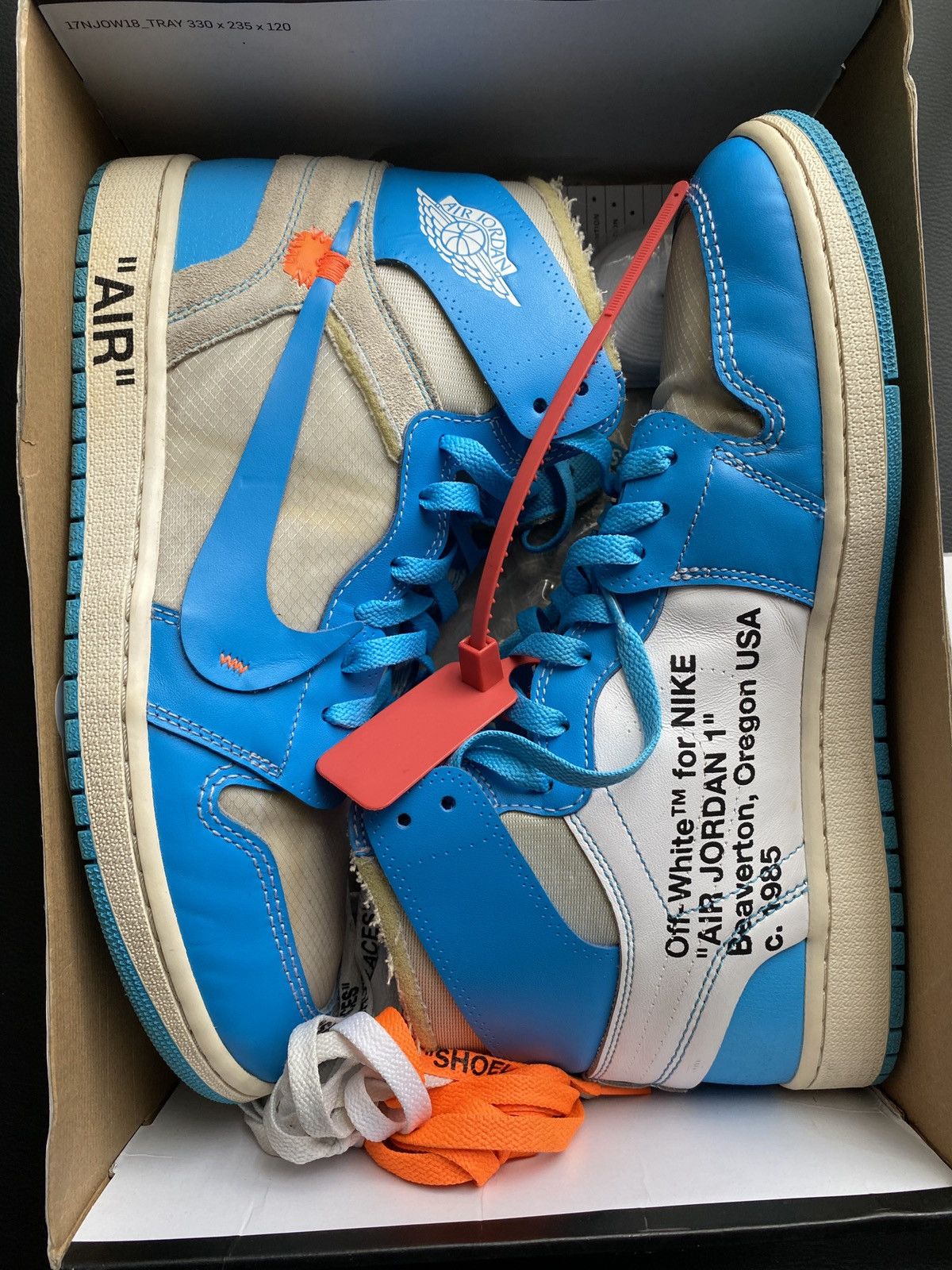 Nike × Off-White Off-White x Air Jordan 1 High UNC size 11 used Size US 11 / EU 44 - 2 Thumbnail