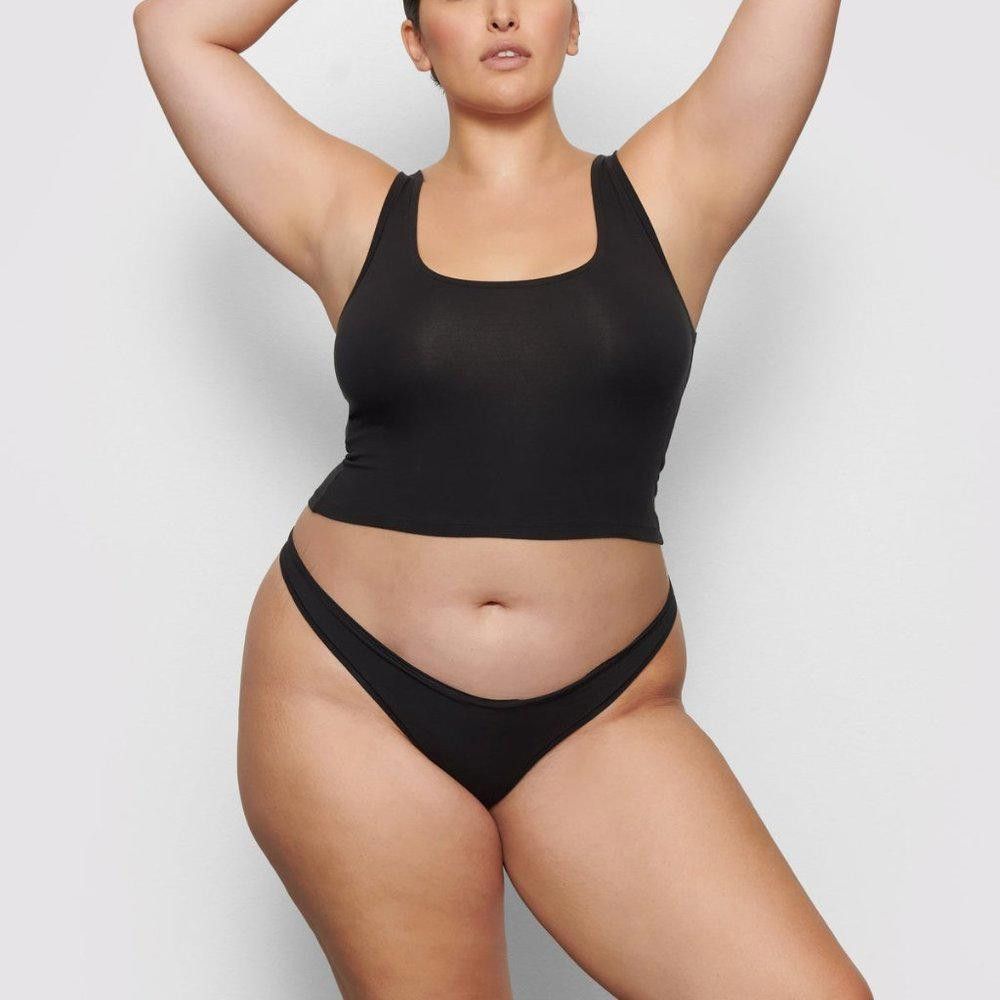 Designer CT572 Skims NWT Fits Everybody Thong Onyx 2X Size ONE SIZE - 2 Thumbnail
