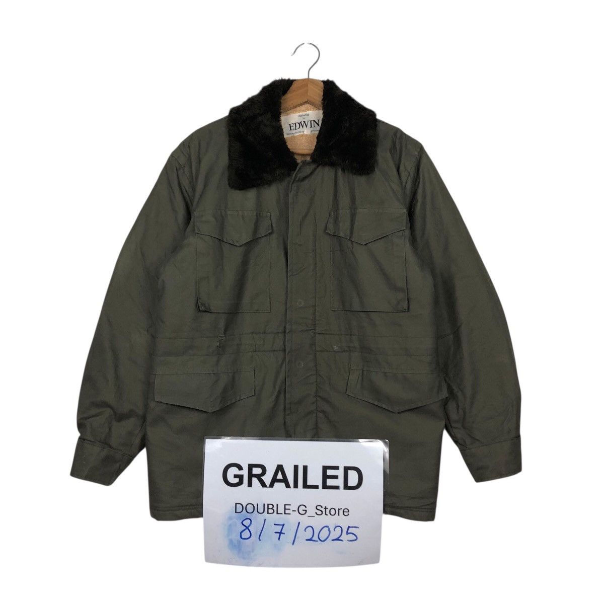 Edwin 📌Vintage Military Chore Work Jacket Edwin Blanket Fleece Size US M / EU 48-50 / 2 - 1 Thumbnail
