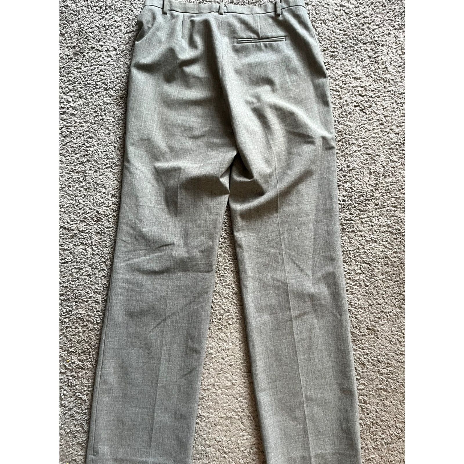 Gap VINTAGE Gap Dress Pants Wool Blend Size 8 Gray Solid Women's Professional Trousers 2000s Y2K Low Front Regular Fit Size 30" / US 8 / IT 44 - 3 Thumbnail