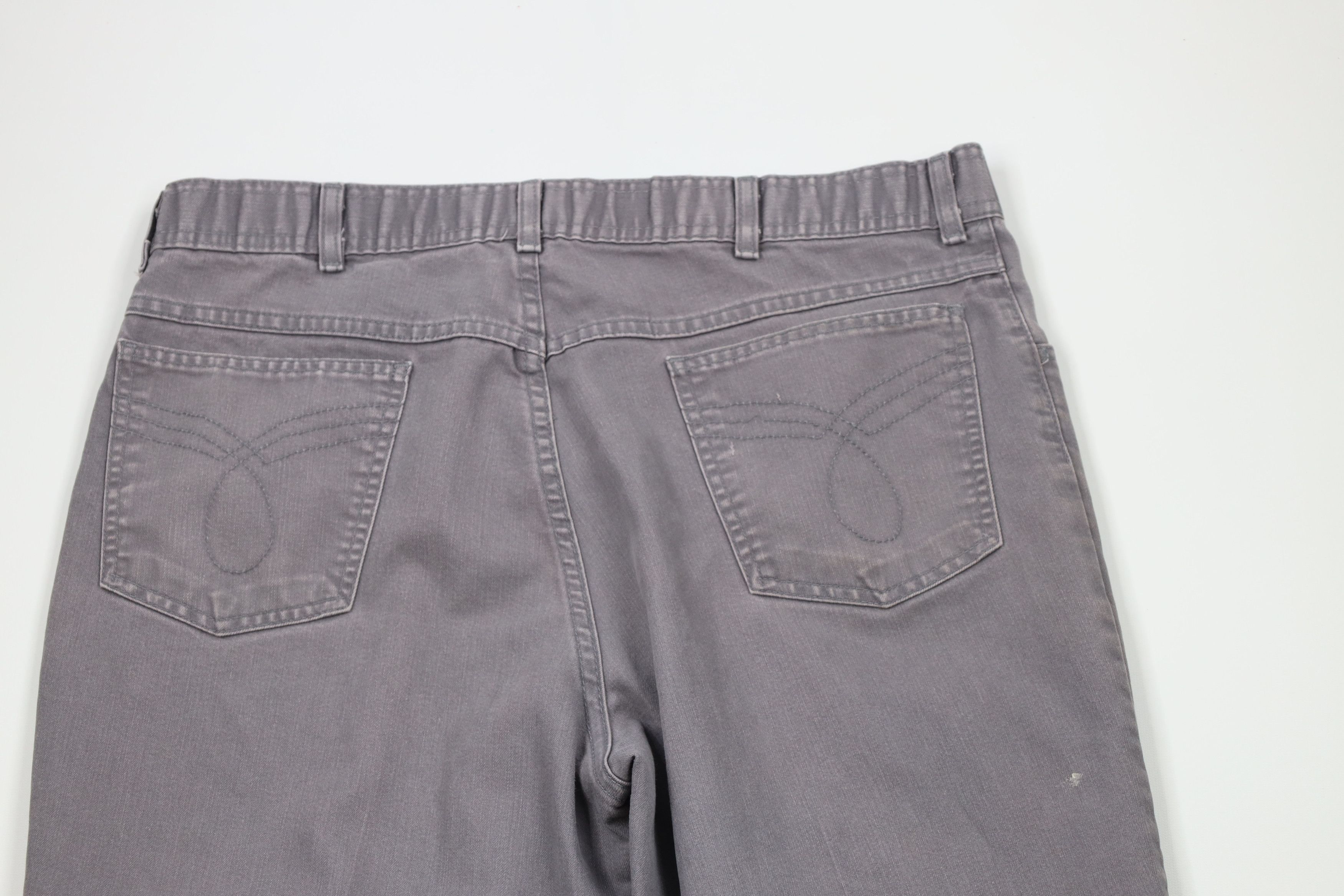 Vintage Vintage 70s Streetwear Wide Leg Canvas Denim Jeans Gray Size US 36 / EU 52 - 11 Thumbnail