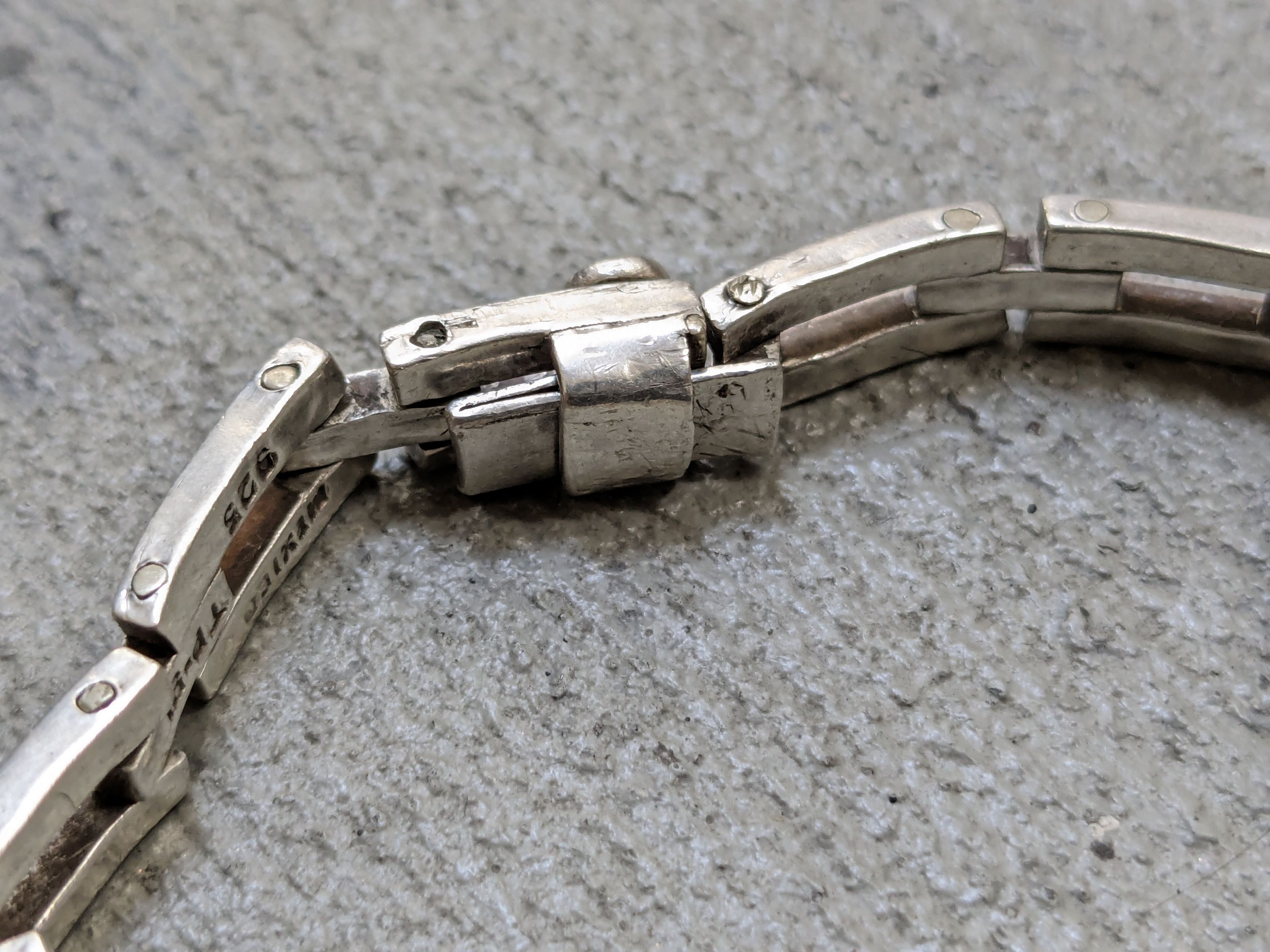 Jewelry Vintage Sterling Silver Bracelet Link Chain 8" Biker Punk Size ONE SIZE - 14 Thumbnail