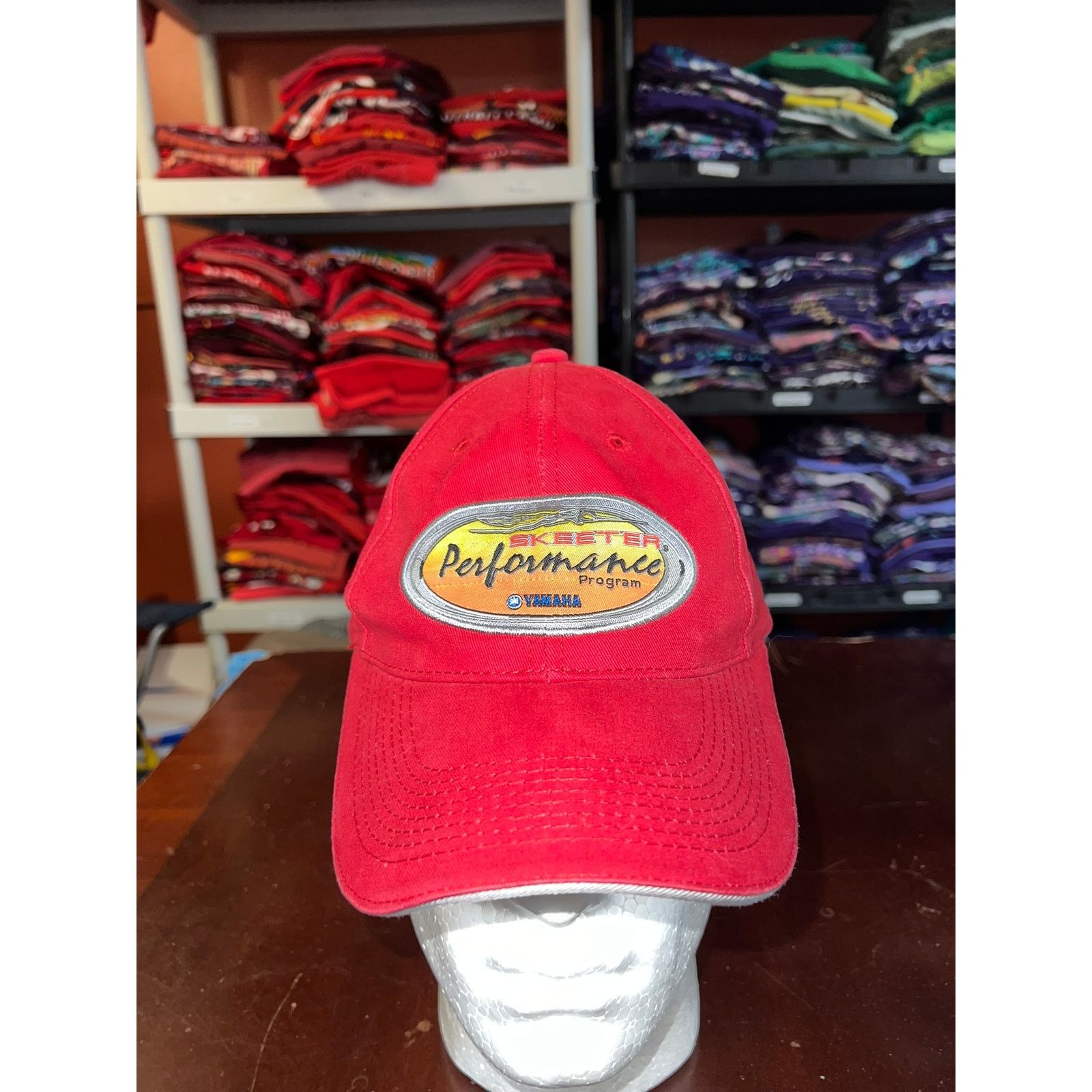 Vintage Vintage Yamaha Hat Skeeter Performance Cap Headwear Red OS Size ONE SIZE - 1 Thumbnail