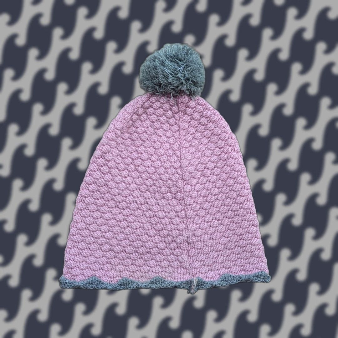 Pinko Janus Womens Pink Beanie Hat One Size Wool Pom Pom Girls Size ONE SIZE - 1 Thumbnail