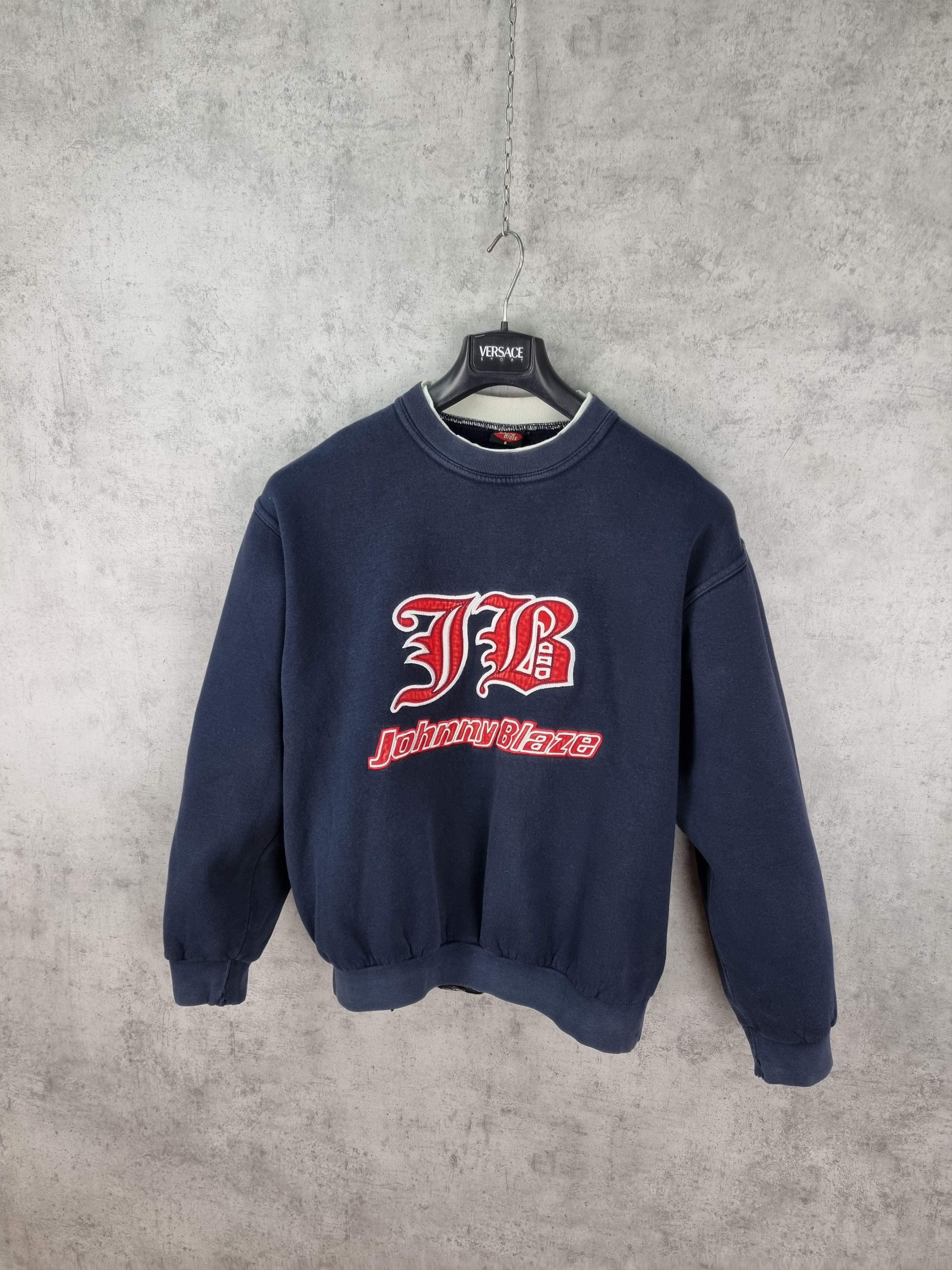 Rap Tees × Vintage Johnny Blaze Vintage Spellout Big Logo Sweatshirt Size US S / EU 44-46 / 1 - 3 Thumbnail