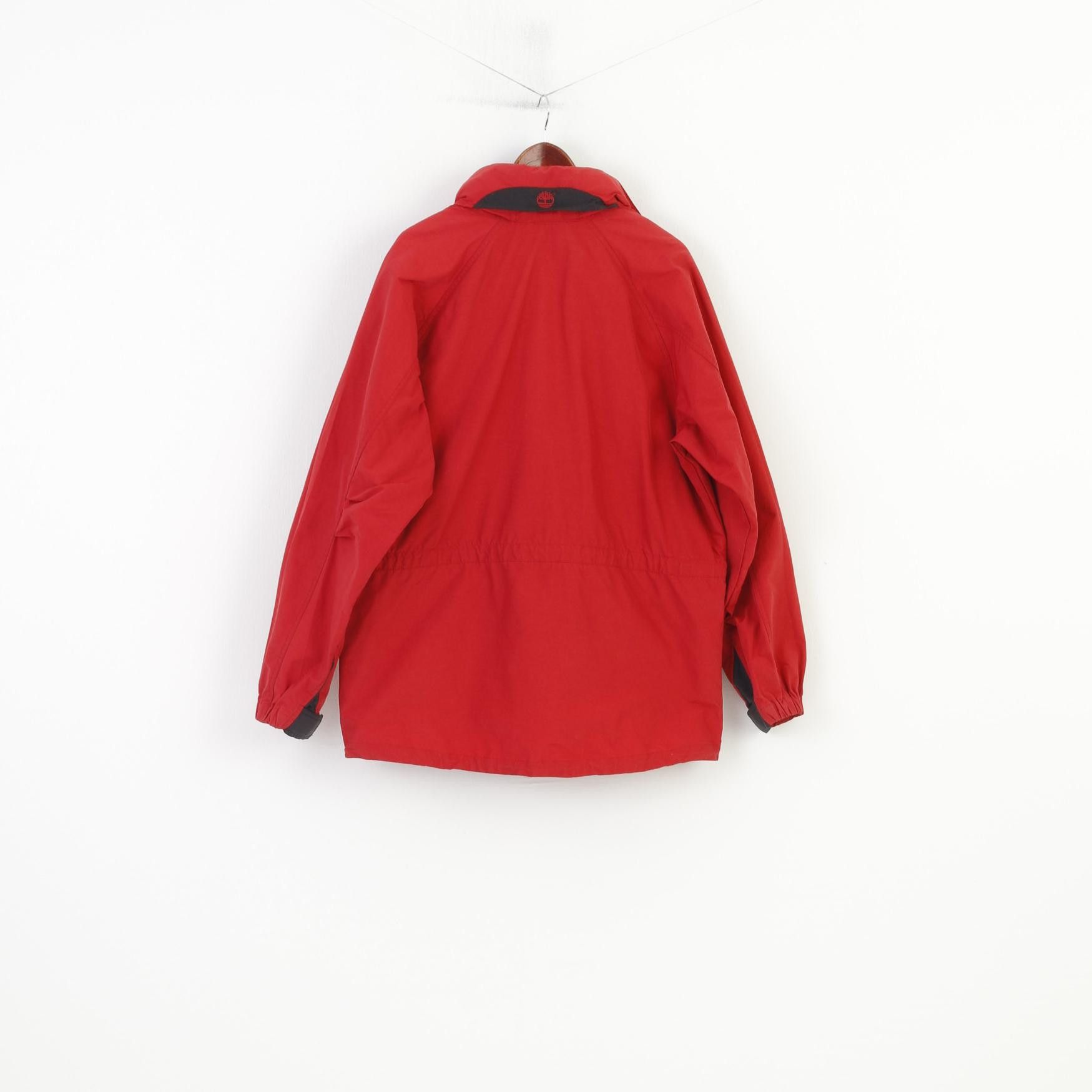 Timberland Timberland Men L Jacket Red Full Zipper Vintage Hood 0882 Size US L / EU 52-54 / 3 - 8 Thumbnail