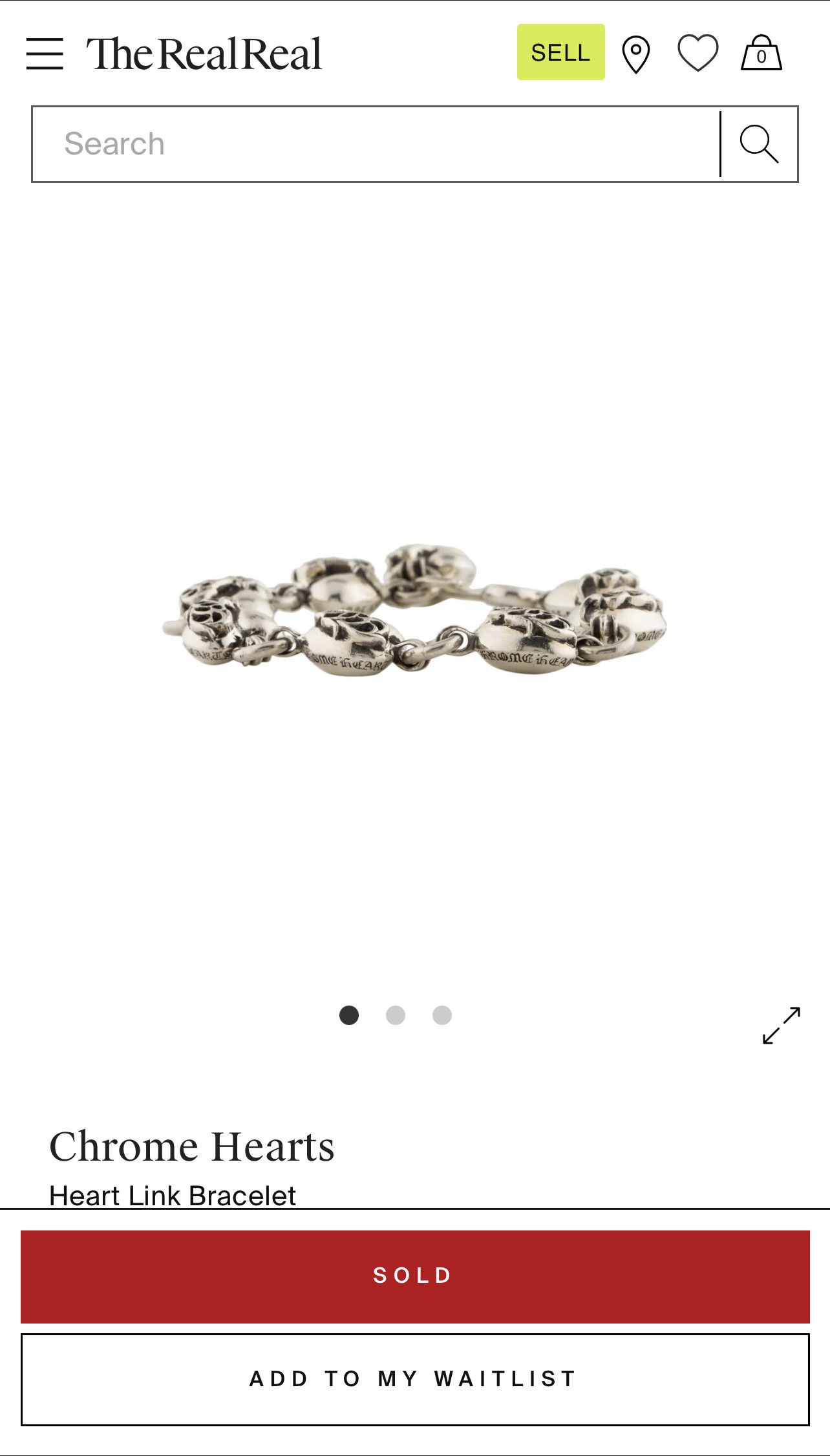 Chrome Hearts Chrome Hearts Heart Link Bracelet Size ONE SIZE - 10 Thumbnail